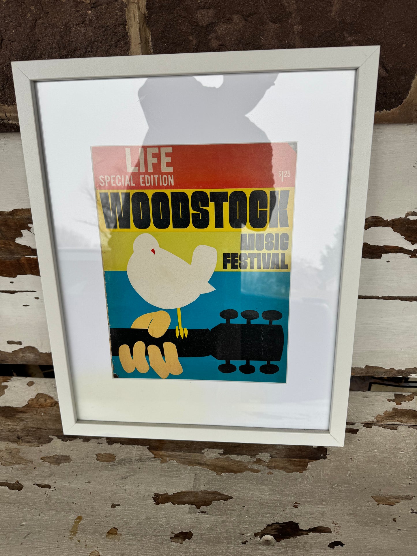 Vintage Woodstock Poster Framed Authentic