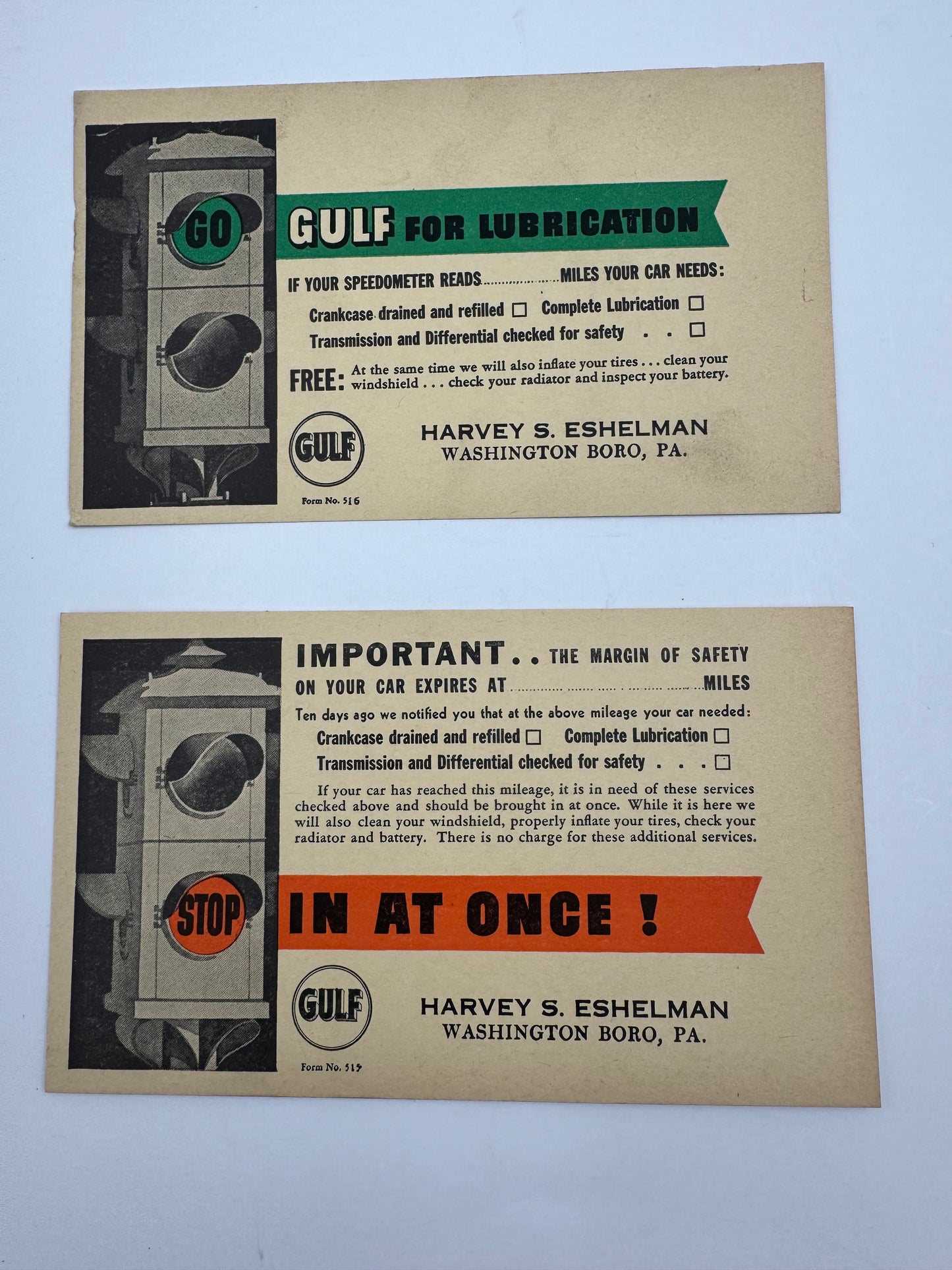 Vintage Gulf Oil Postcards NOS