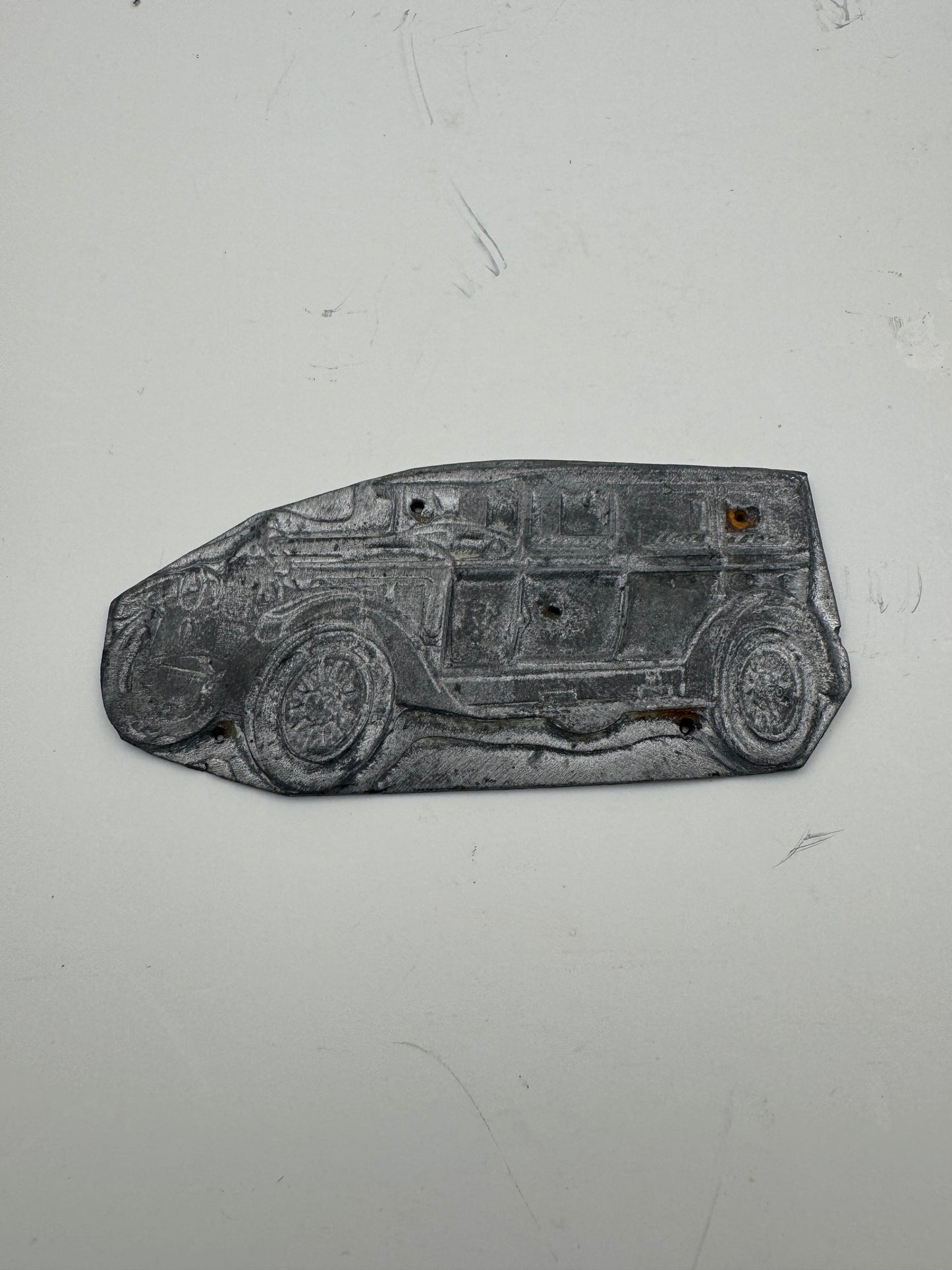 Vintage Automotive Print Block Left Face Small