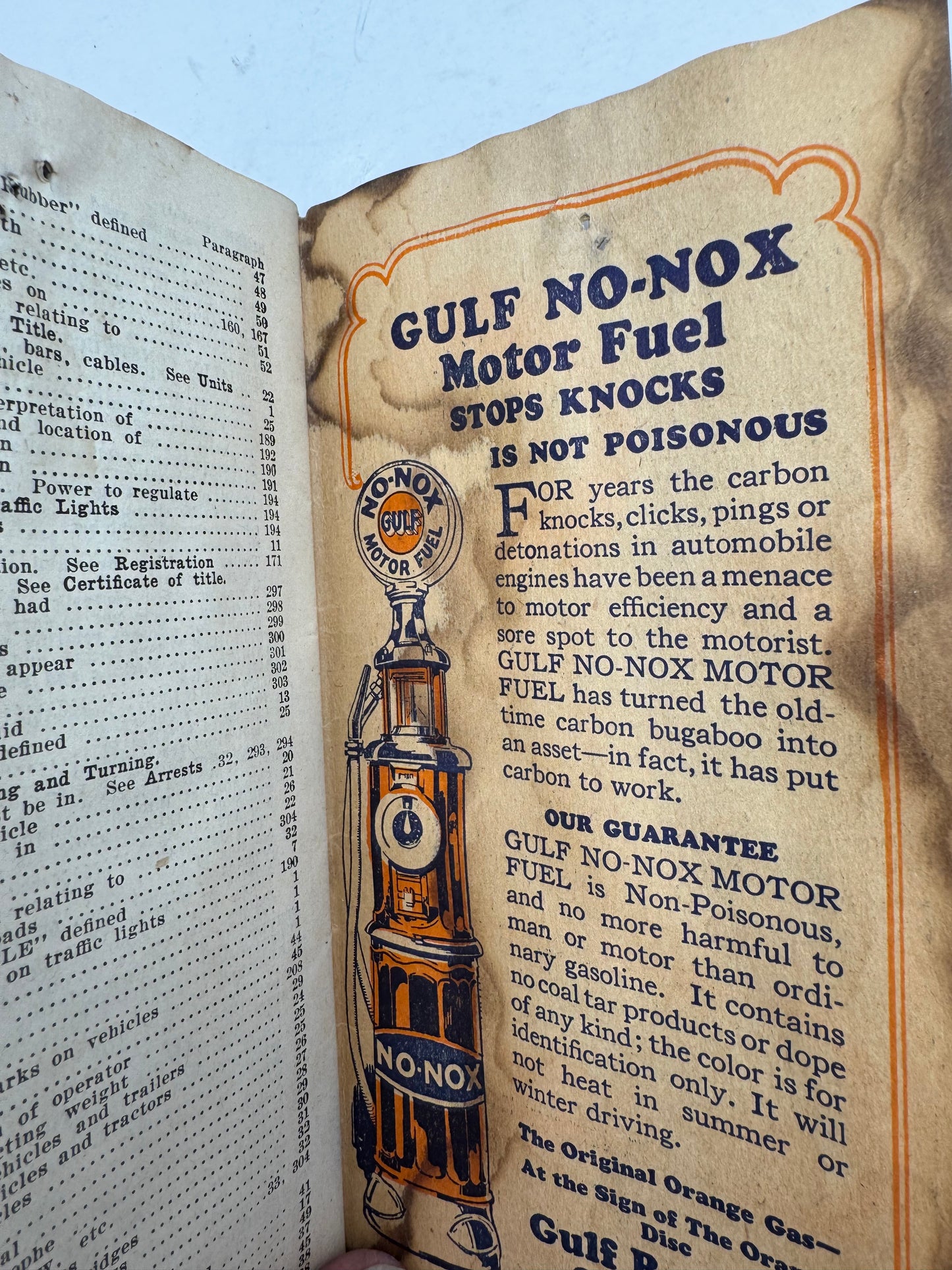 Vintage Vehicle Code Of Pennsylvania Booklet By Gulf Oil
