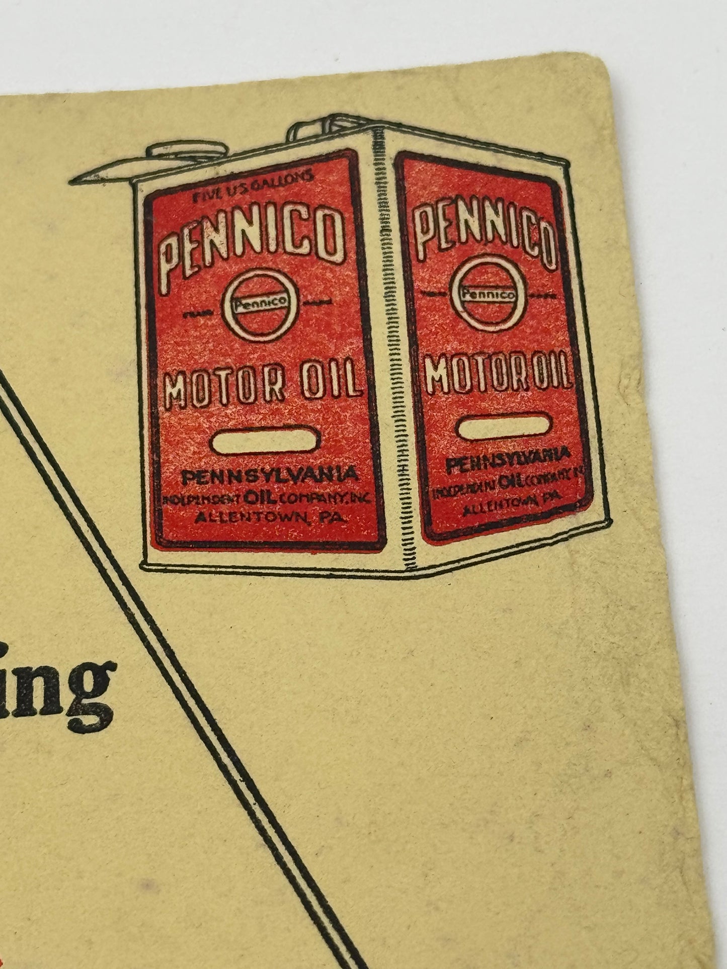 Vintage Pennico Oil Co. Blotter RARE