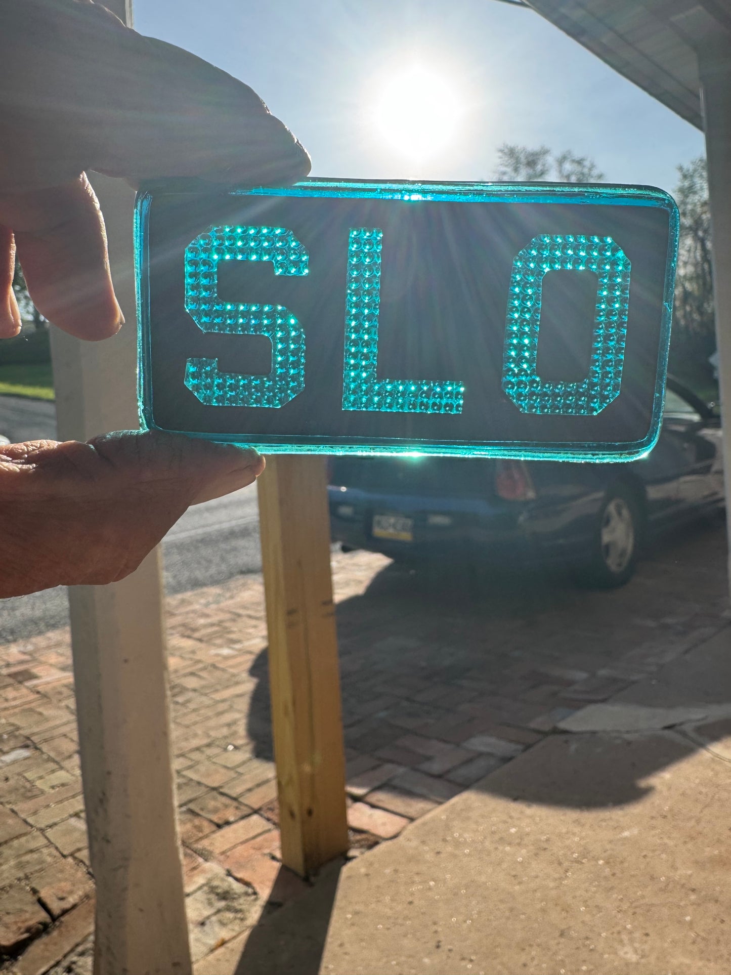 Vintage Glass Brake Light Cover SLO