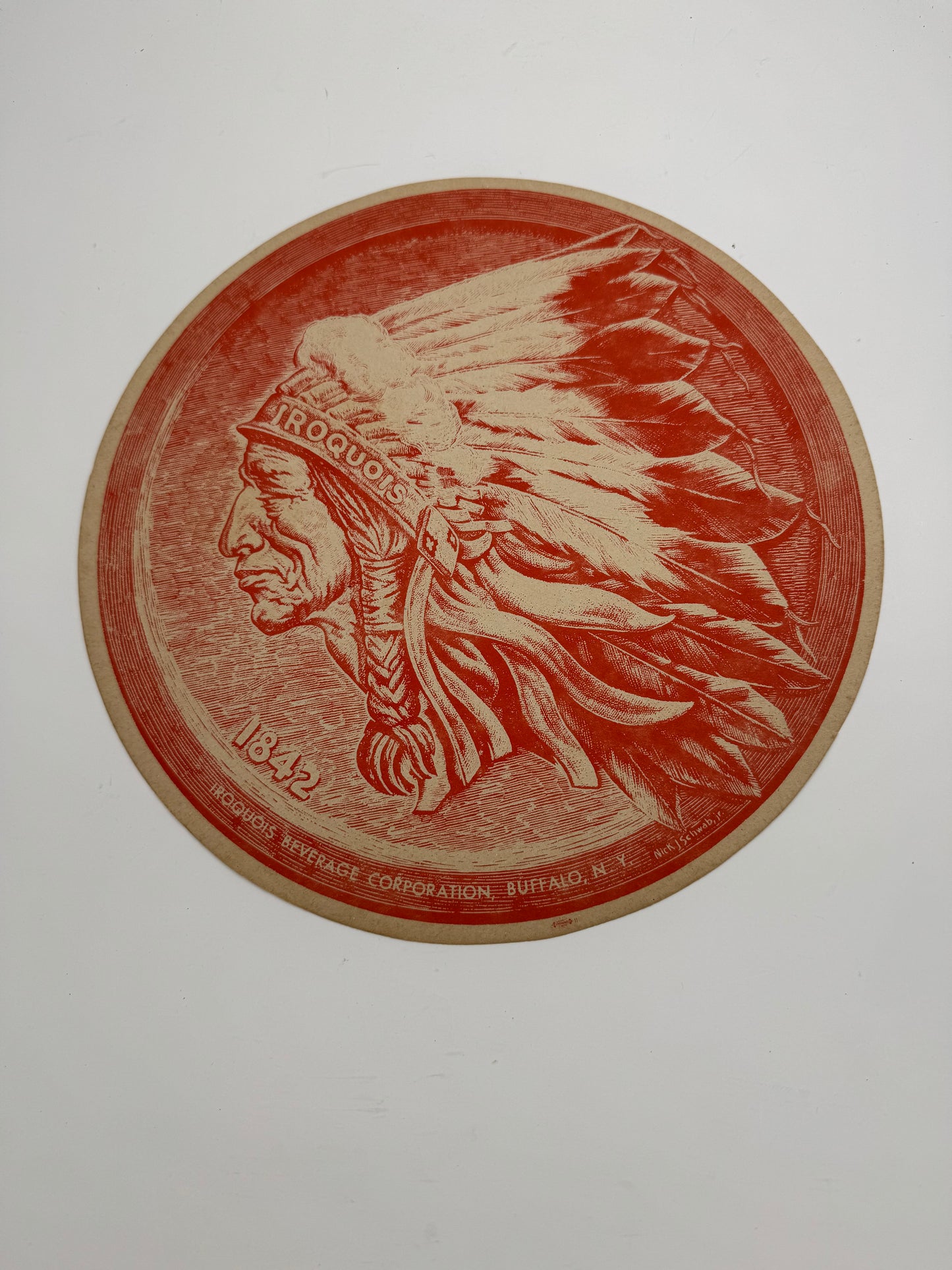 Vintage Iroquois Beer Tray Liner NOS￼