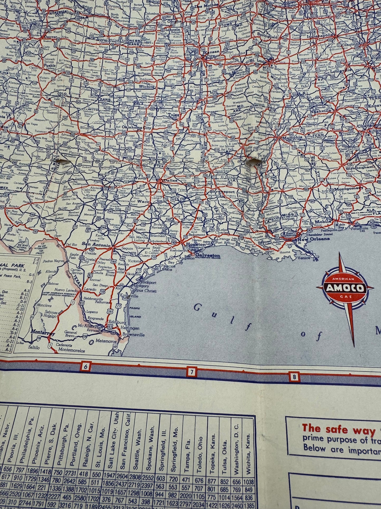 Vintage Road Map Amoco 1945 Georgia, Alabama￼