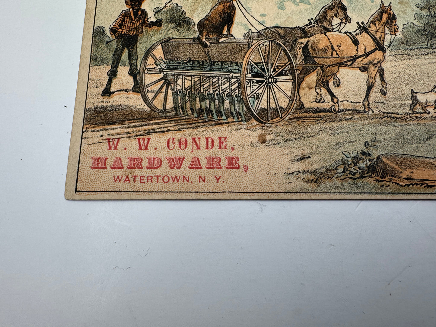 Vintage Trade Card W.W. Conference Watertown NY
