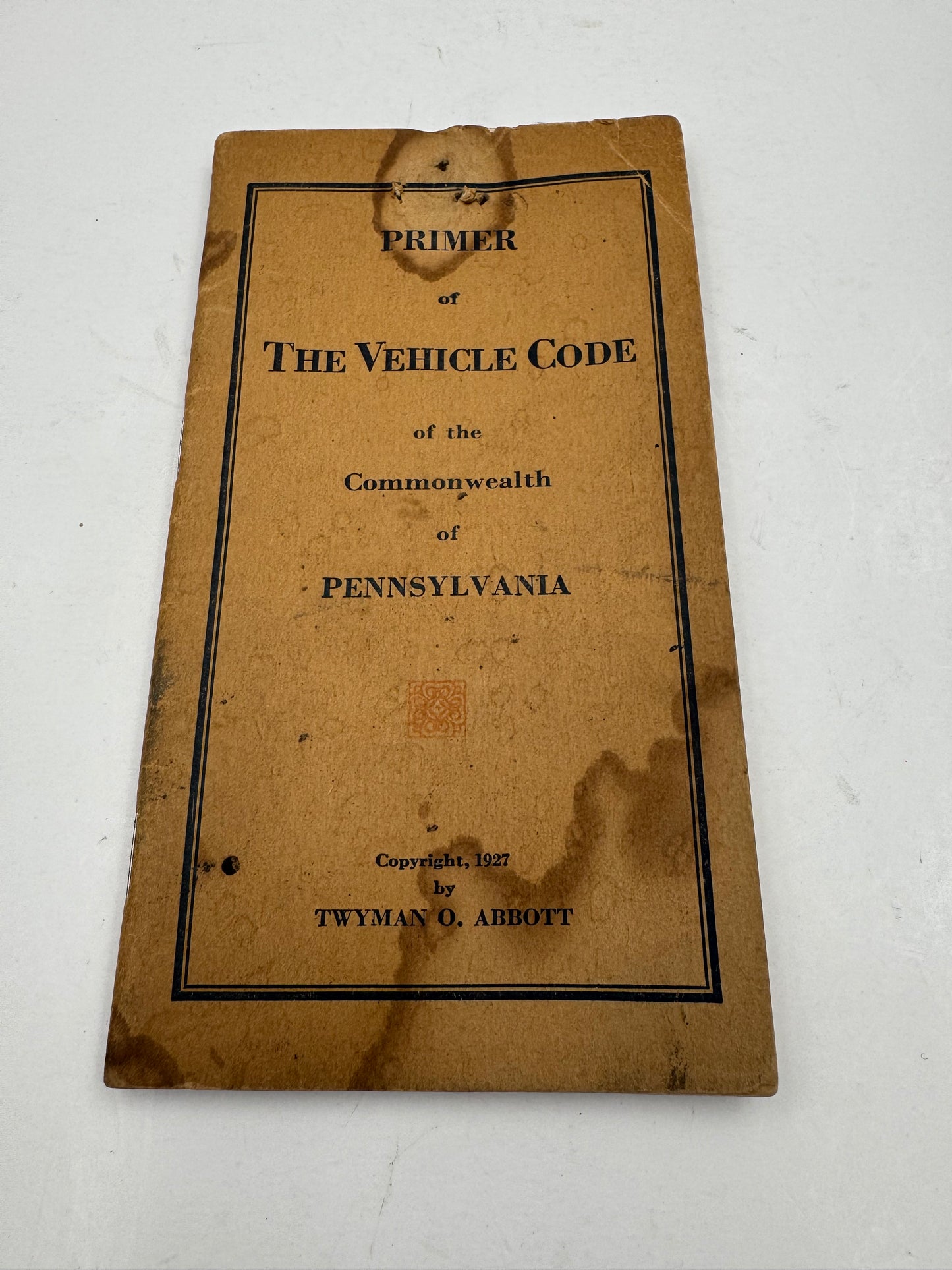 Vintage Vehicle Code Of Pennsylvania Booklet By Gulf Oil