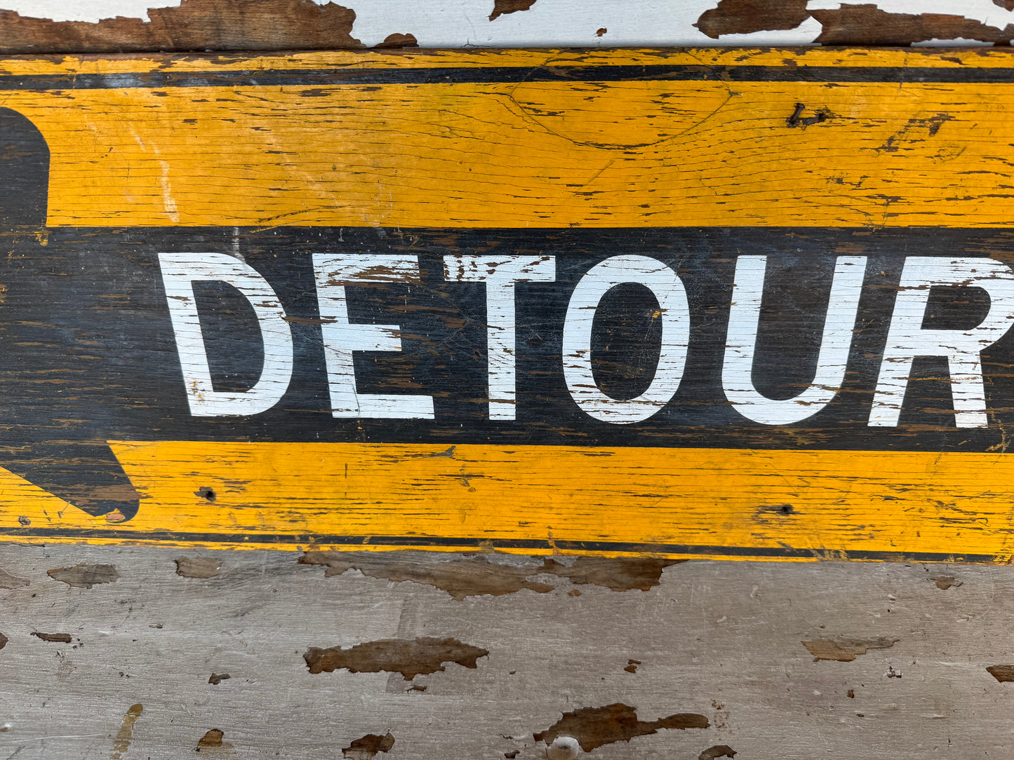 Vintage Wood Sign Detour 1950s