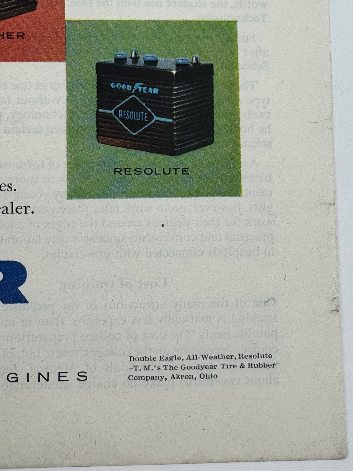 Vintage Goodyear Batteries Ad