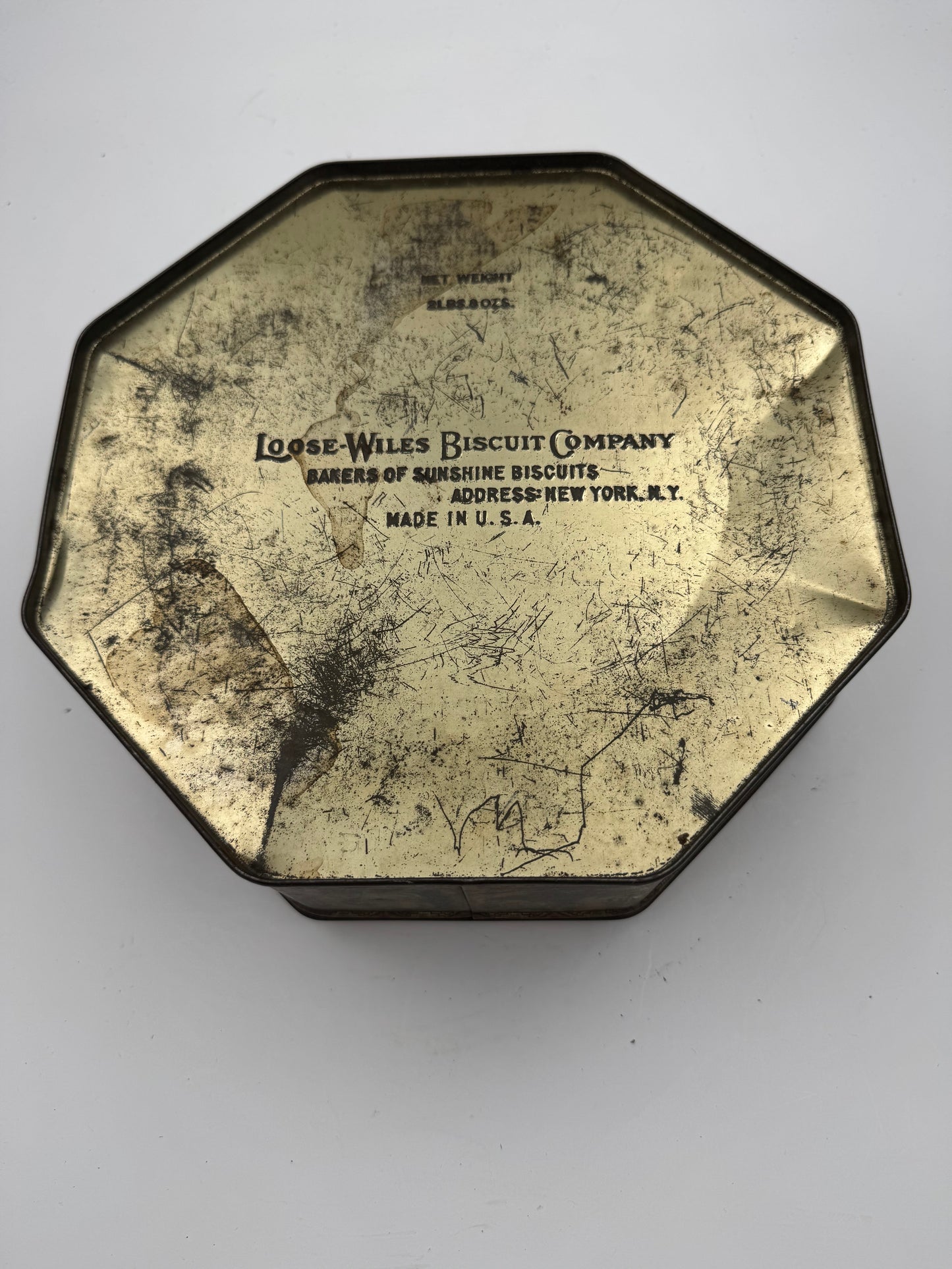 Vintage Sunshine Biscuits Tin Hiawatha Journey Used