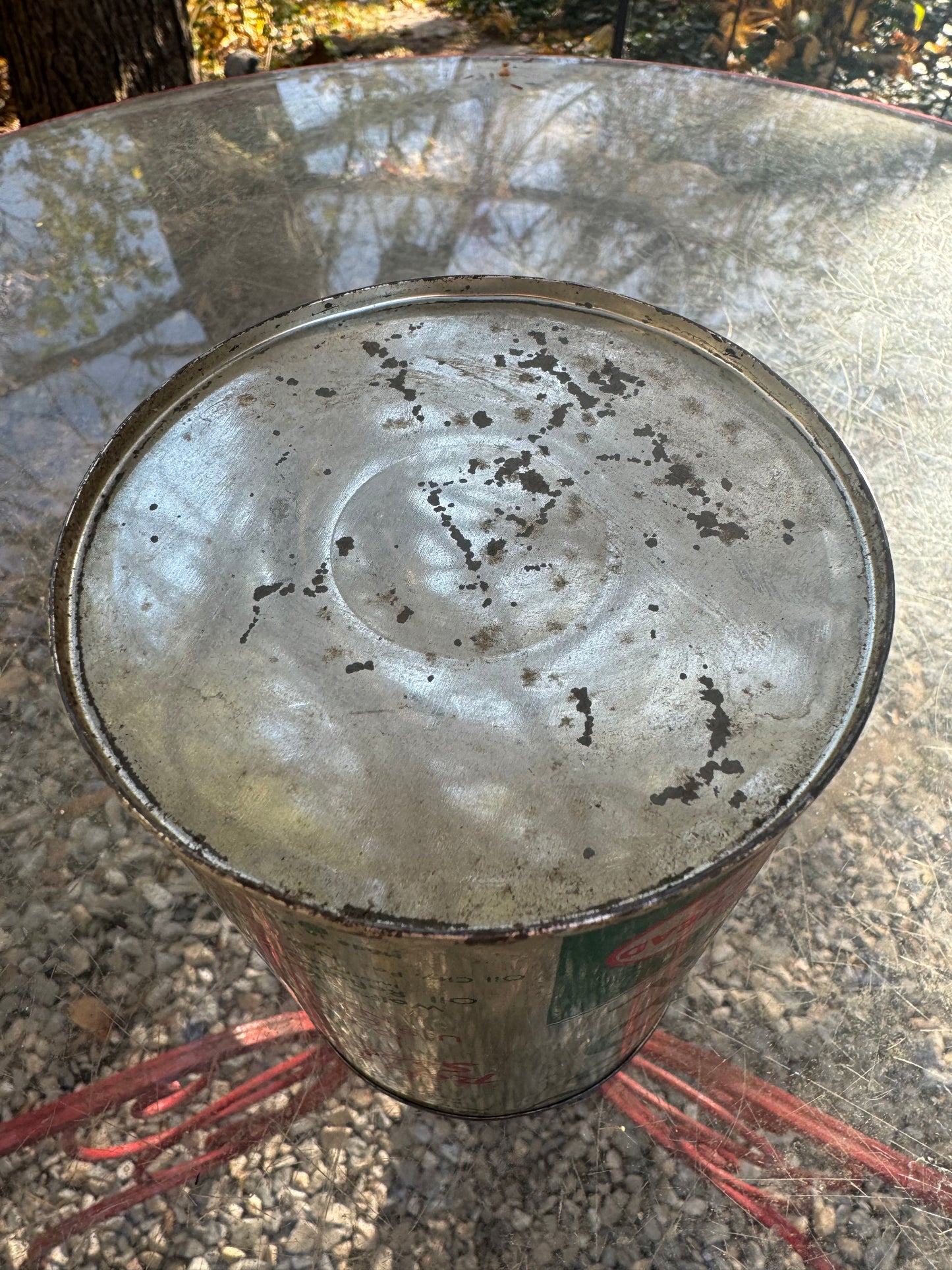 Vintage Wolfs Head Oil Can Metal Empty Quart