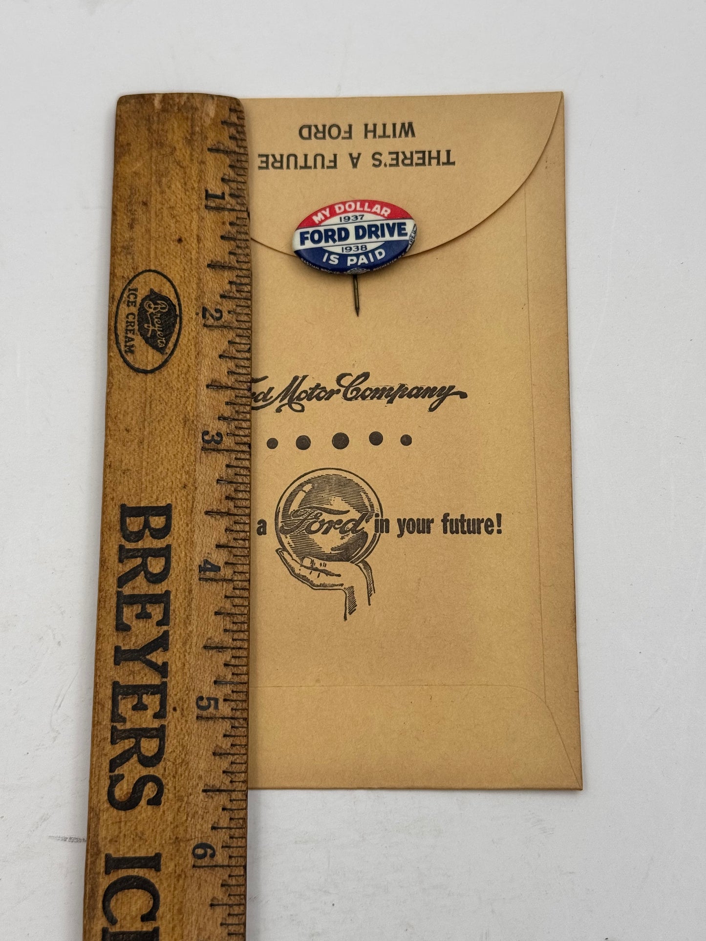 Vintage Ford Employee Pay Envelope 1937 NOS