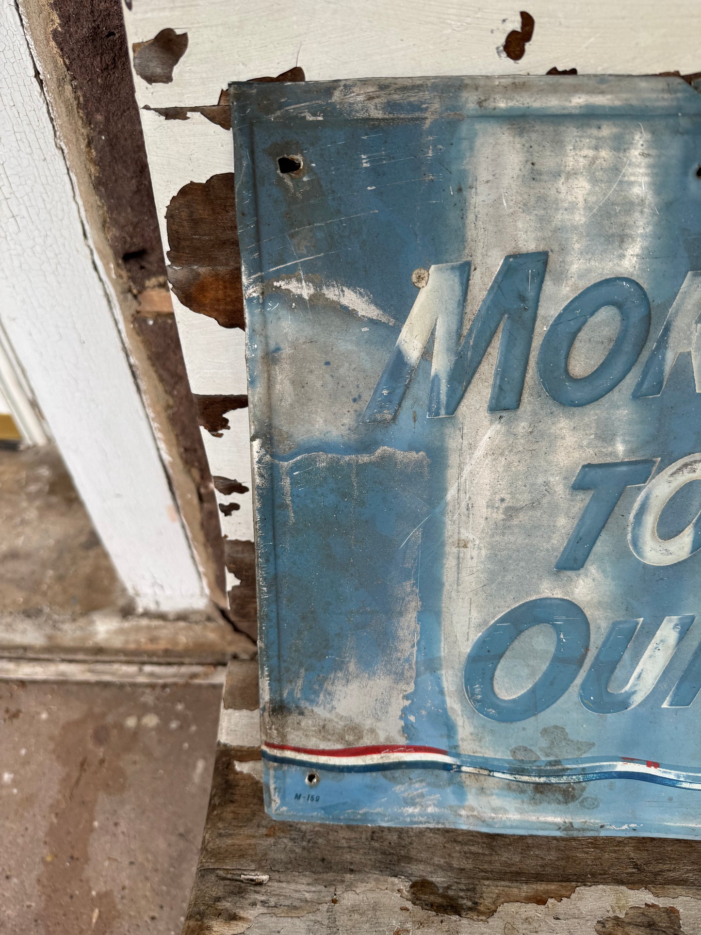 Vintage Pepsi Sign More Bounce Tin Single Face