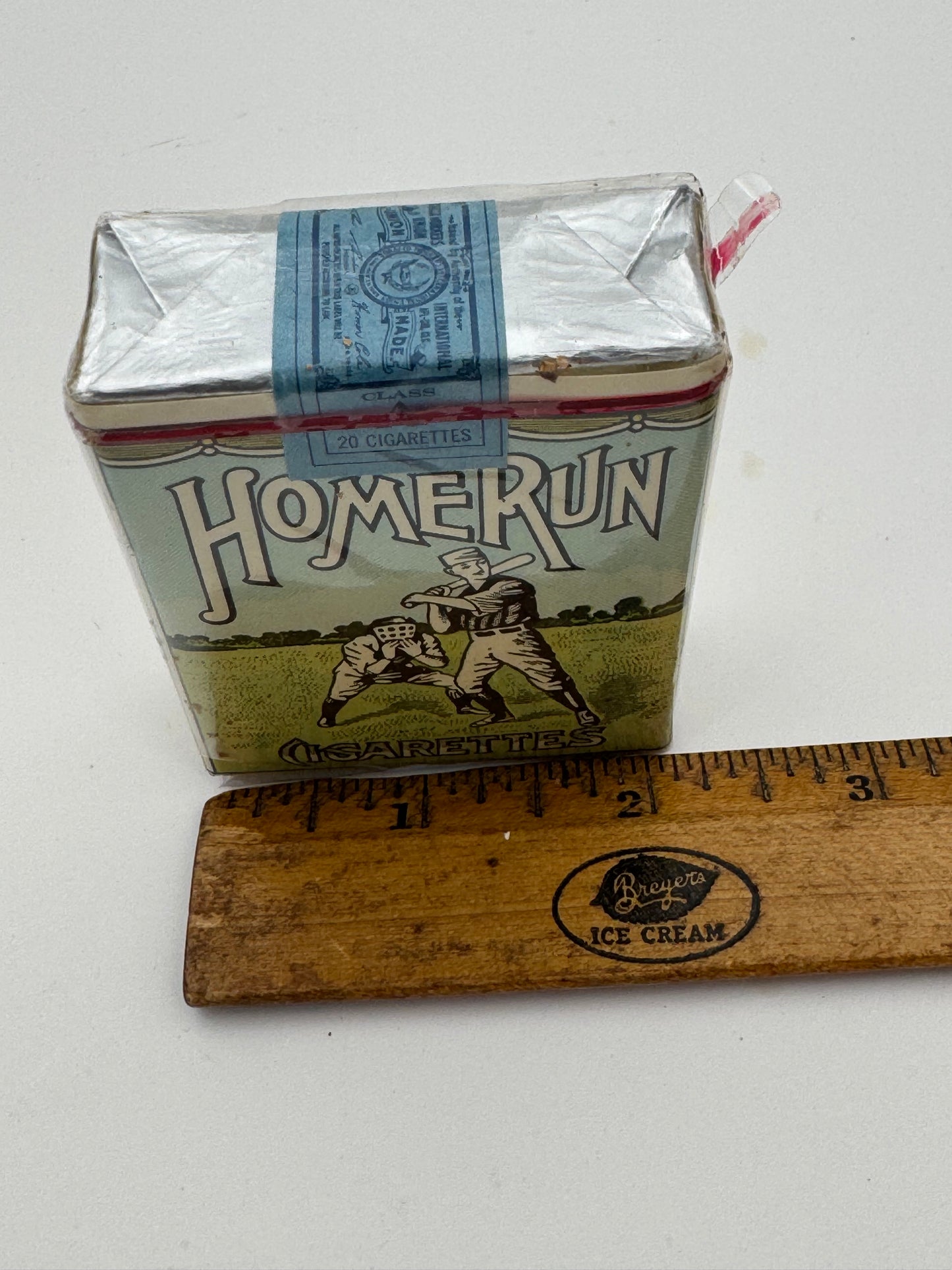 Vintage Home Run Cigarettes Pack Never Open 1966