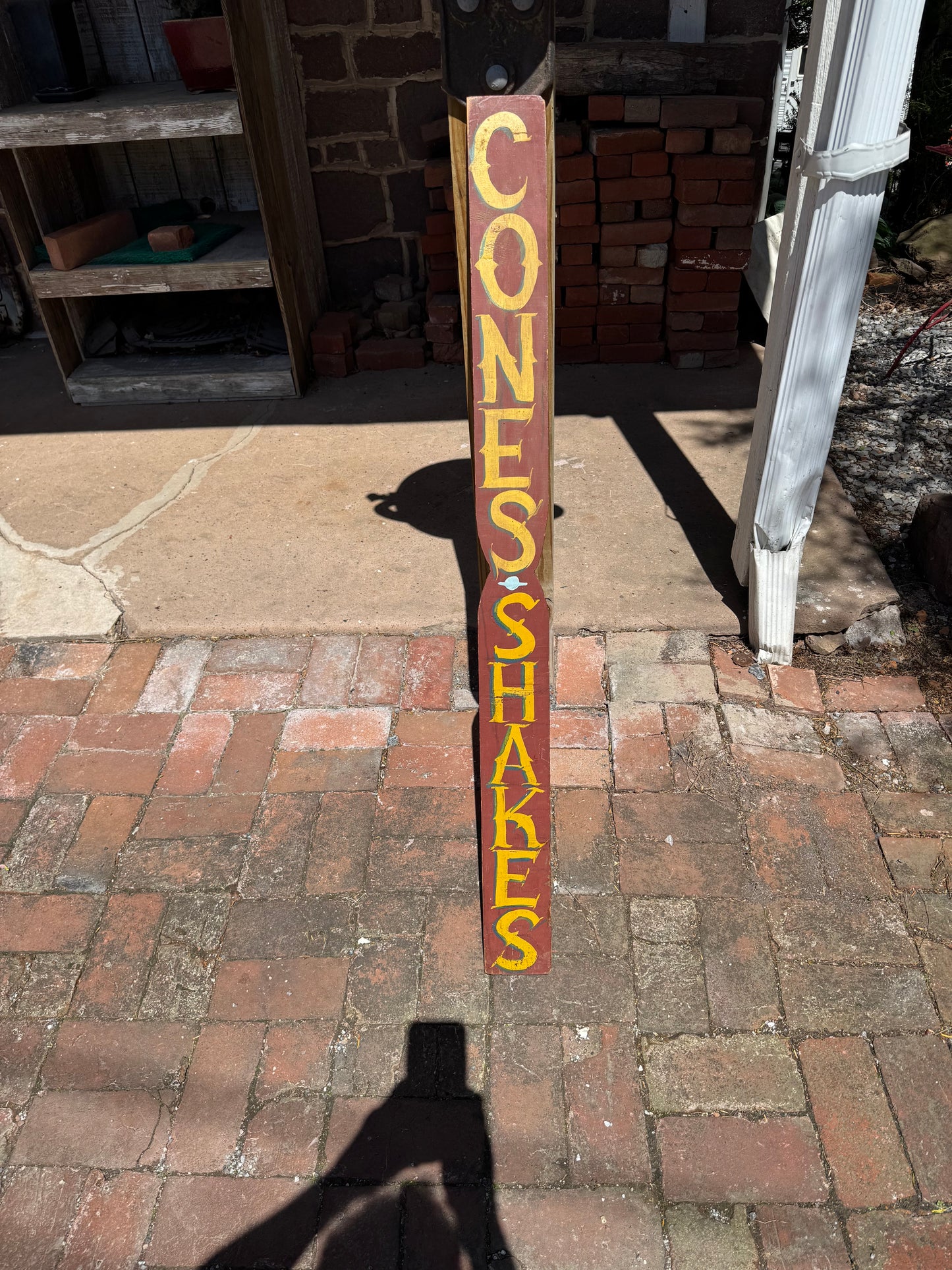 Vintage Soda Sign Wood Hand Painted 1950s