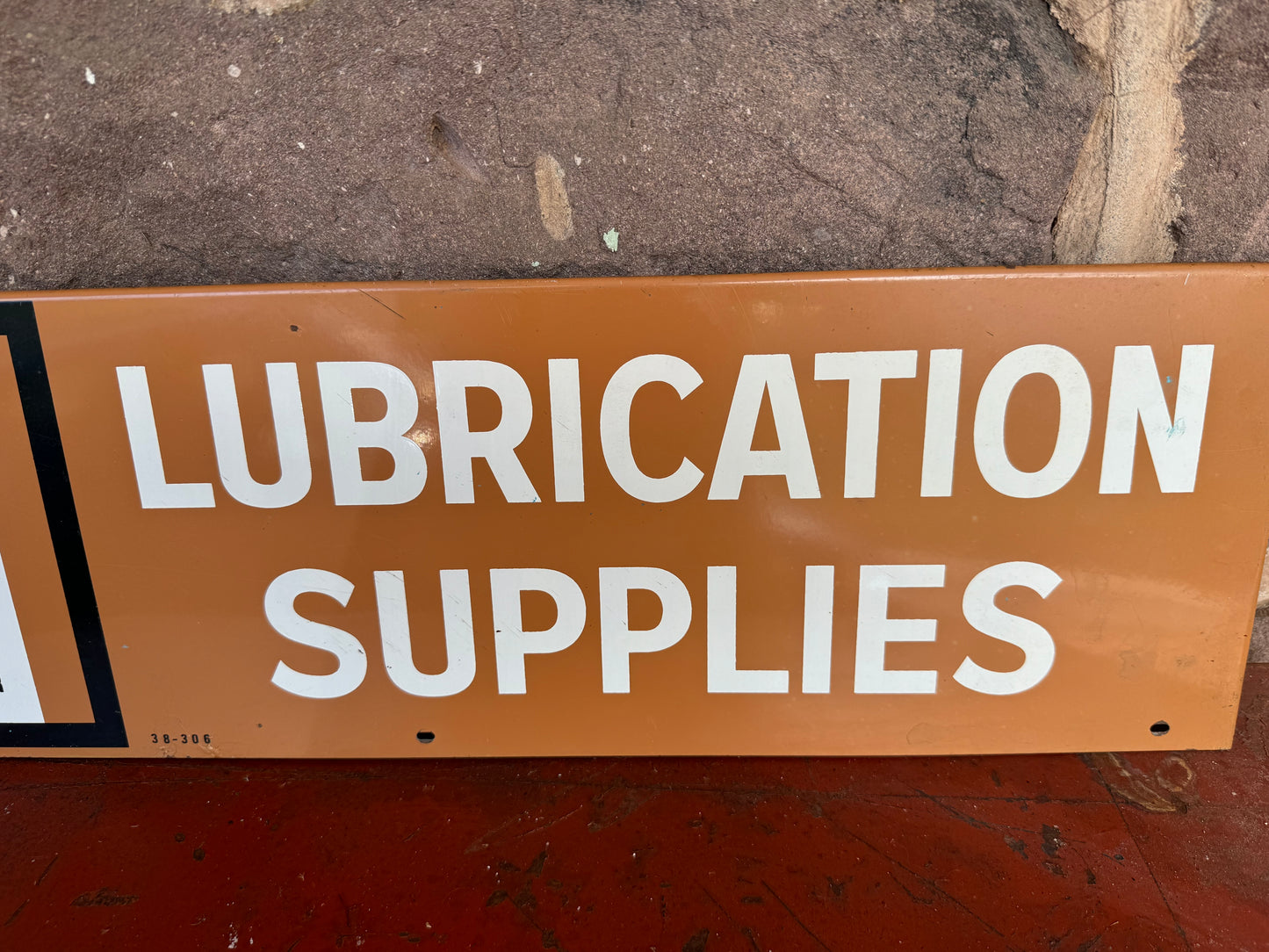 Vintage Sign Alemite Lubrication Supplies Rack Topper