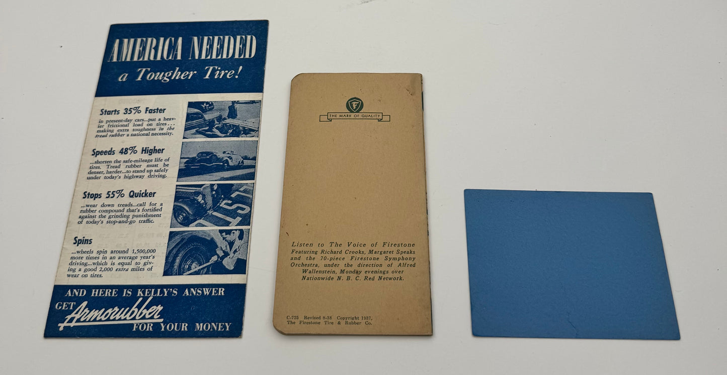 Vintage Tire Advertising Lot Lee Kelly Firestone NOS