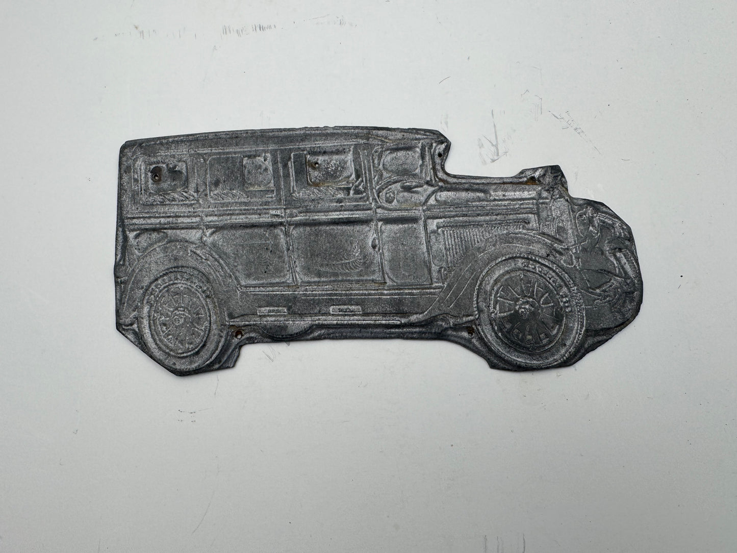 Vintage Automobile Print Block 1930s Right Facing