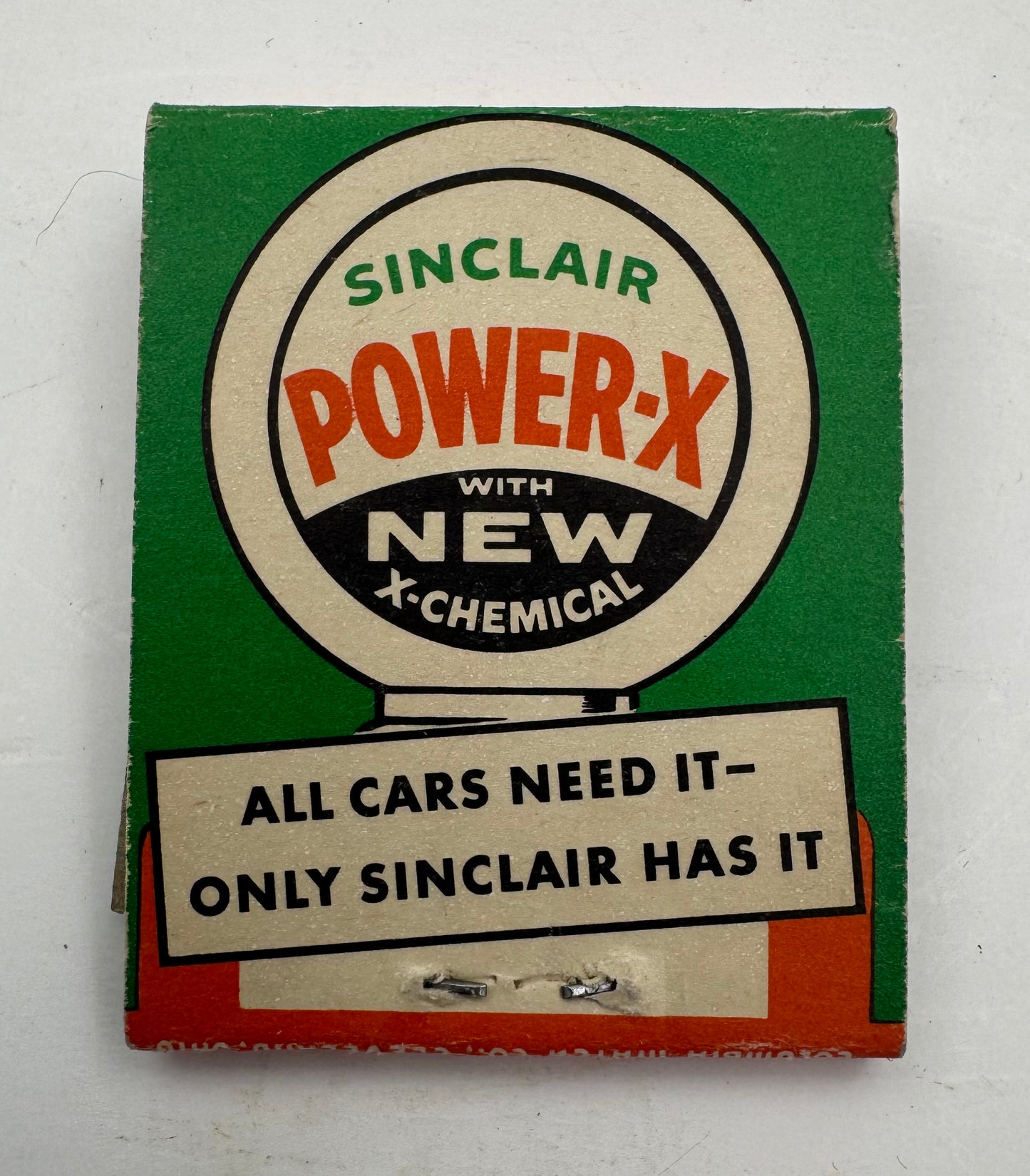 Vintage Matchbook Sinclair Power X NOS