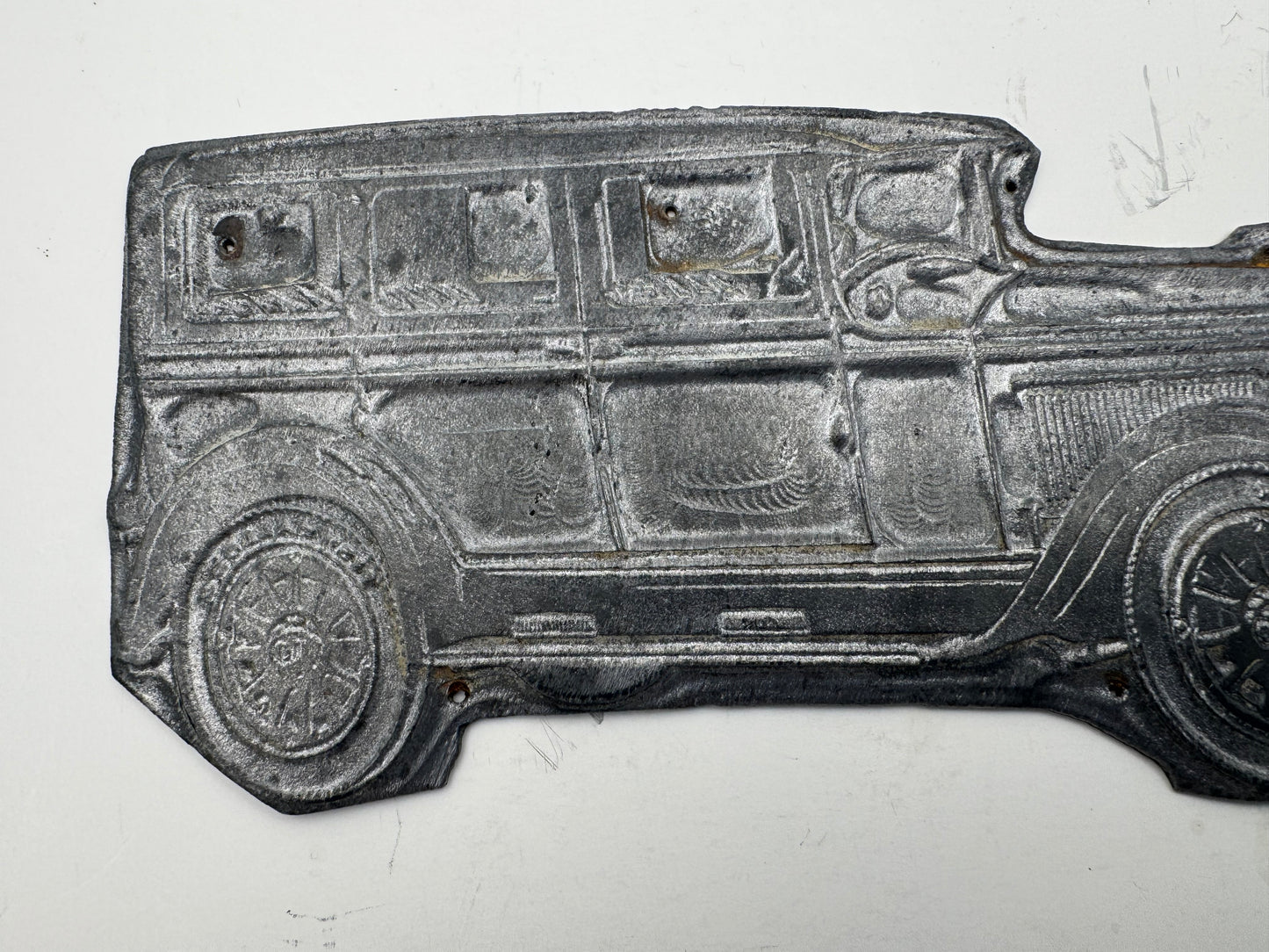 Vintage Automobile Print Block 1930s Right Facing