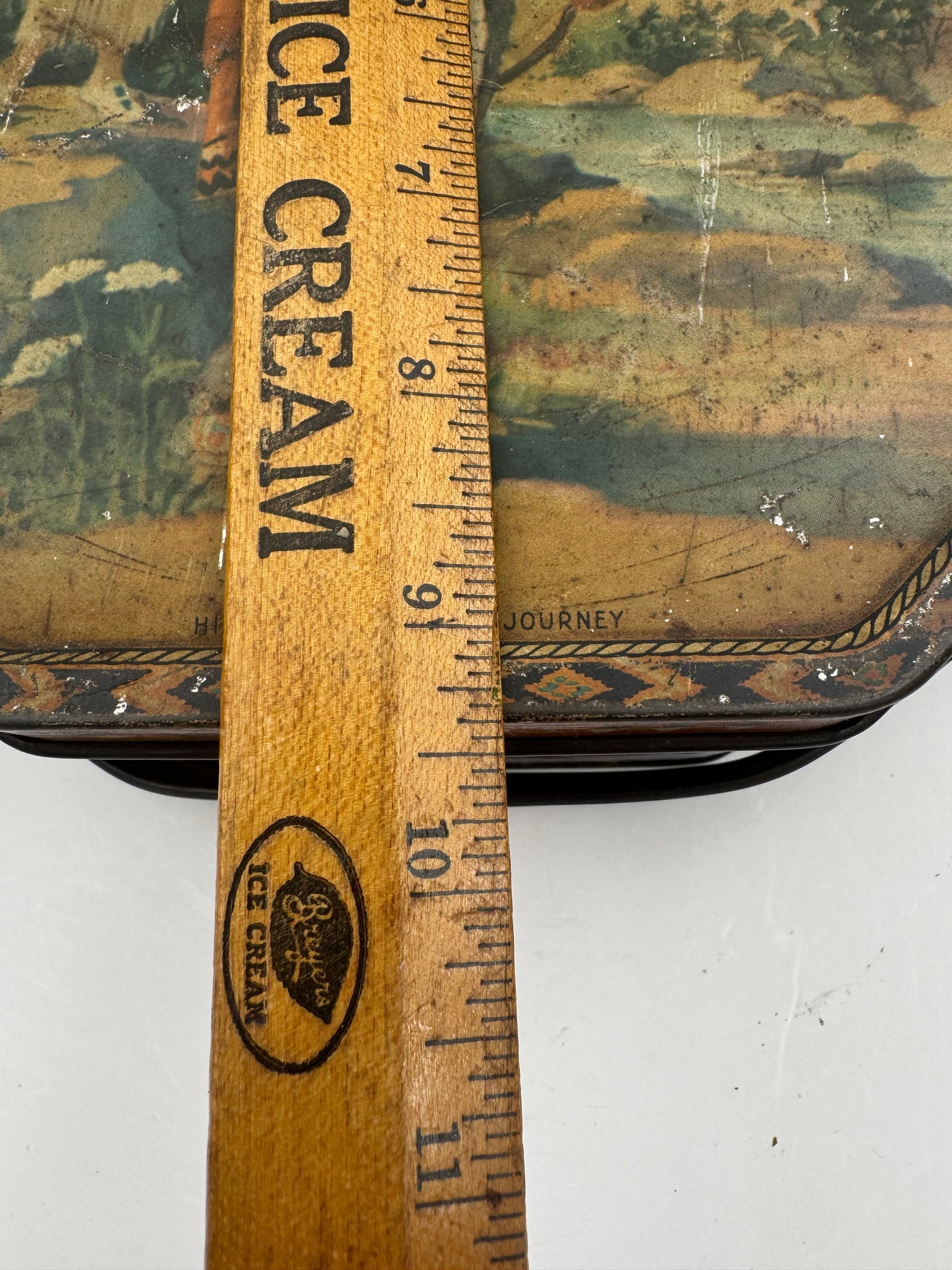 Vintage Sunshine Biscuits Tin Hiawatha Journey Used