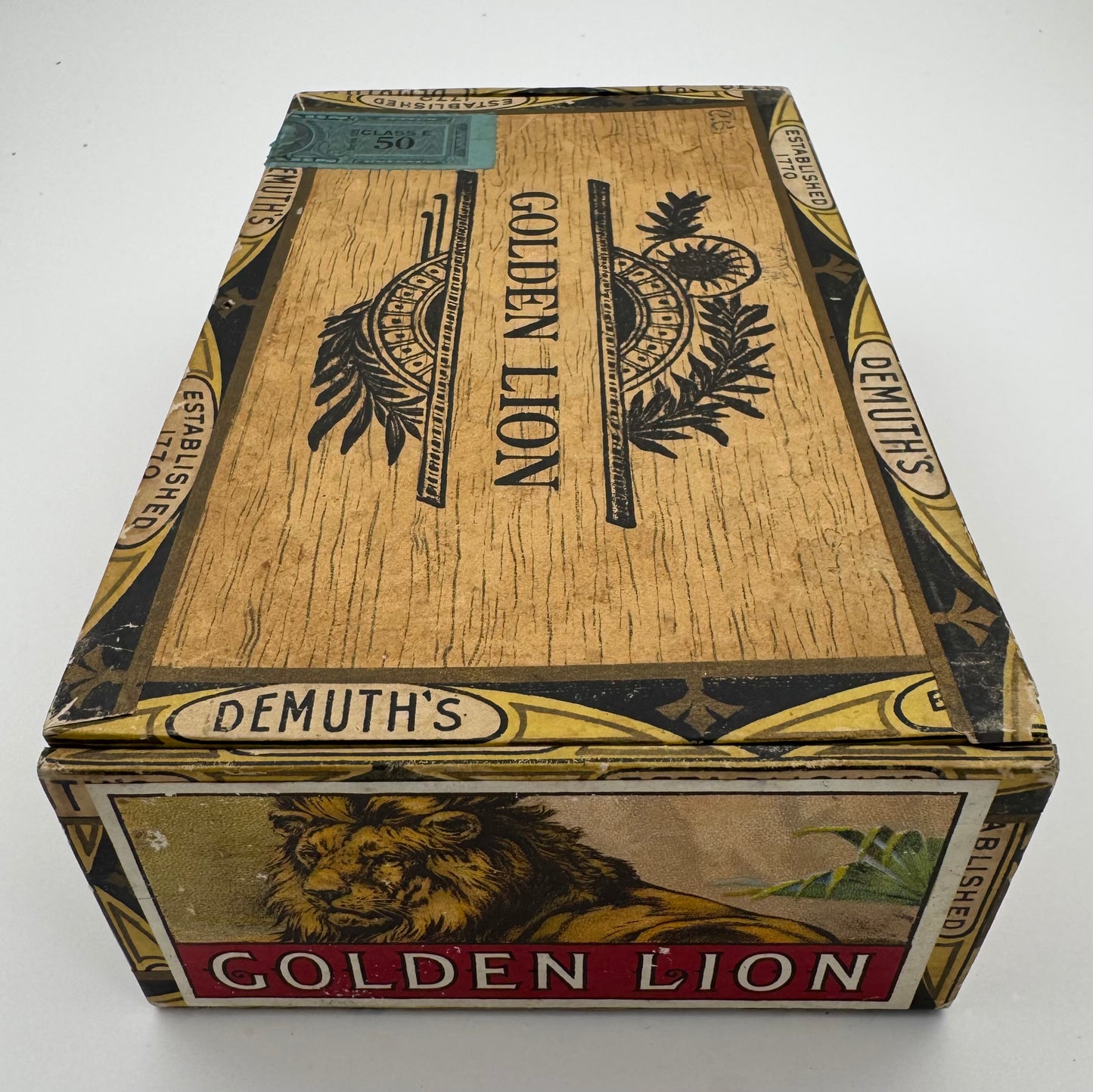 Vintage Golden Lion Cigar Box Demuth’s