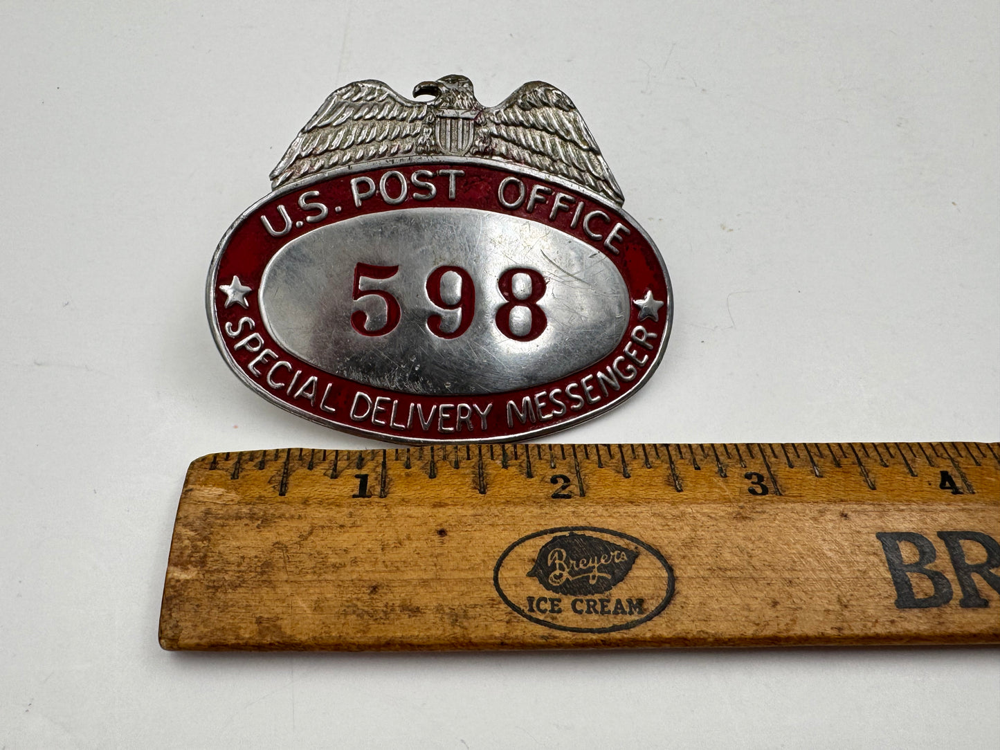 Vintage U S Post Office Messenger Badge