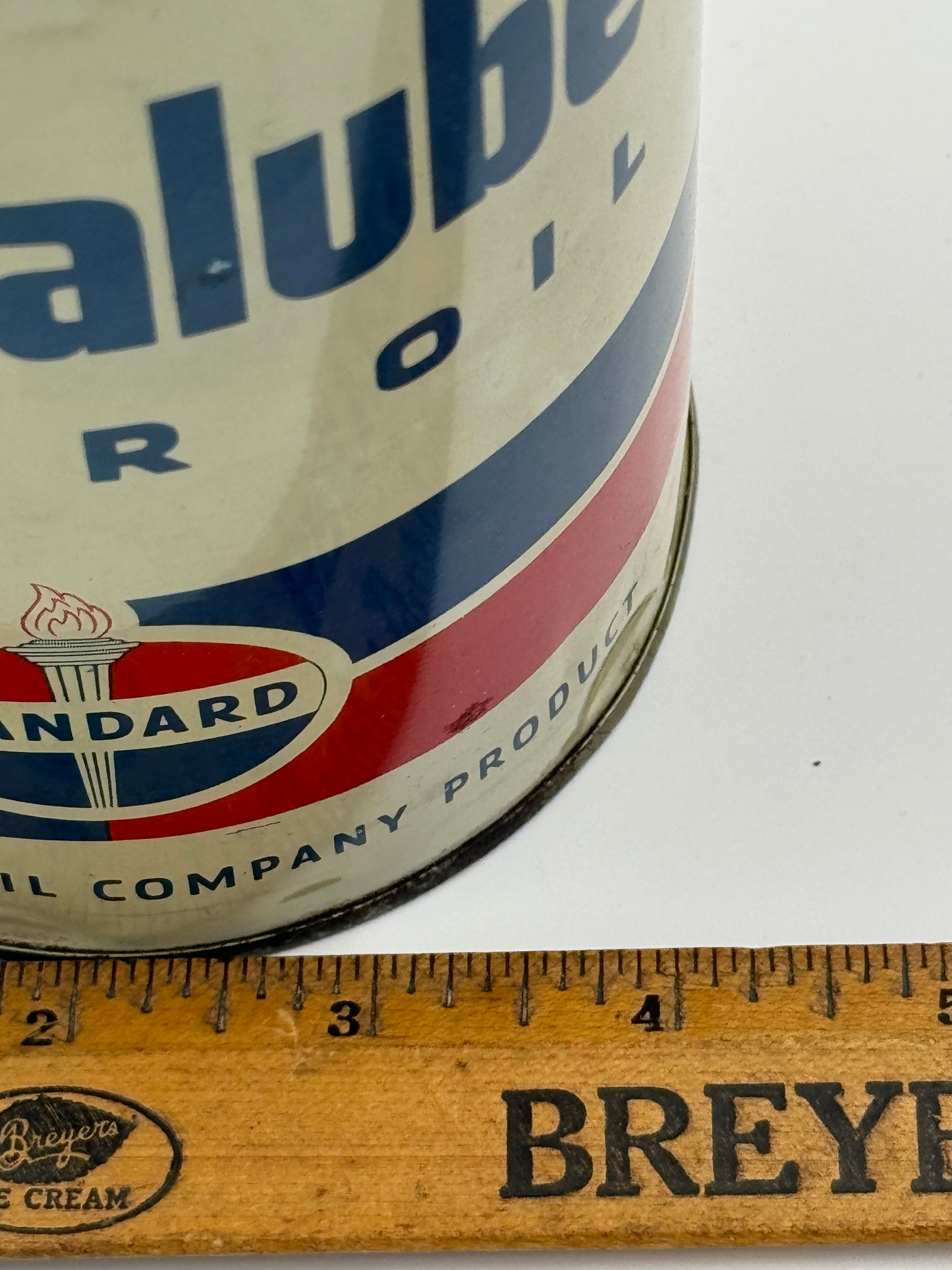 Vintage Standard Permalube Quart Oil Tin Can Full RARE SAE 50 Chicago Il.