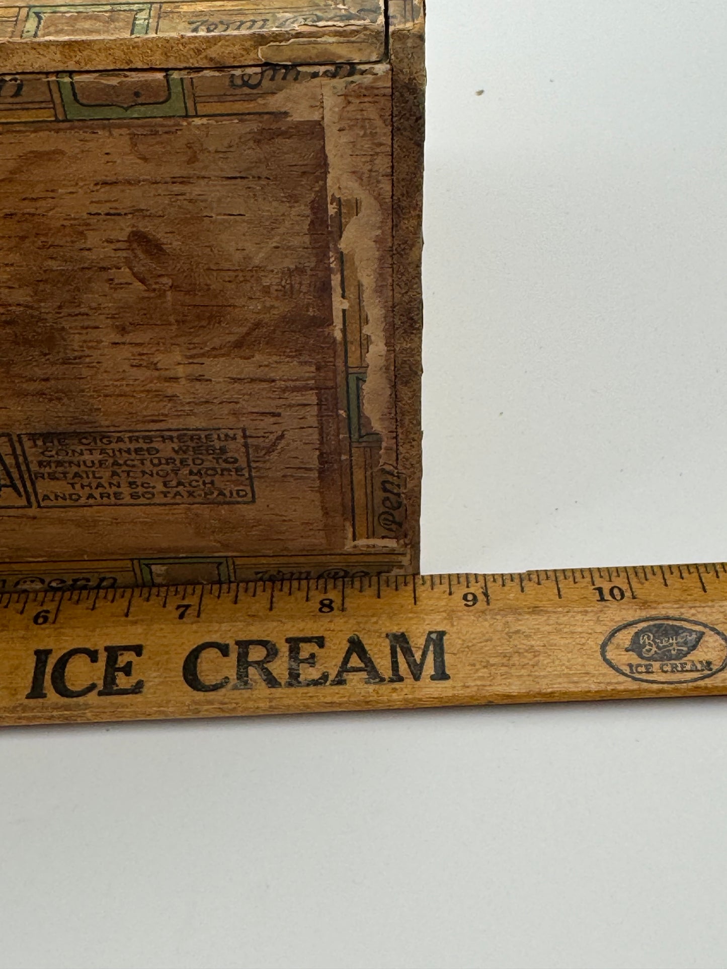 Vintage William Penn Cigar Box Writing On Sides