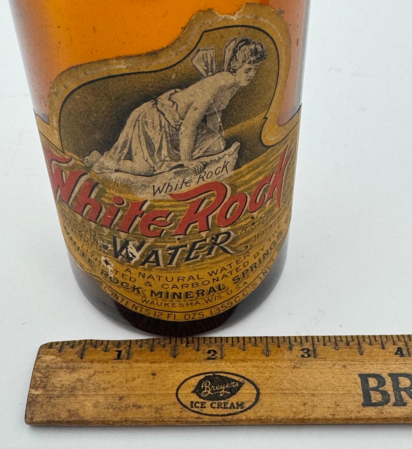 Vintage White Rock Soda Bottle Paper Label