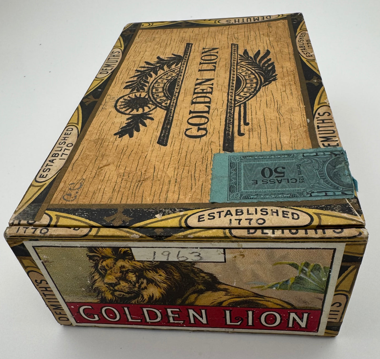 Vintage Golden Lion Cigar Box Demuth’s
