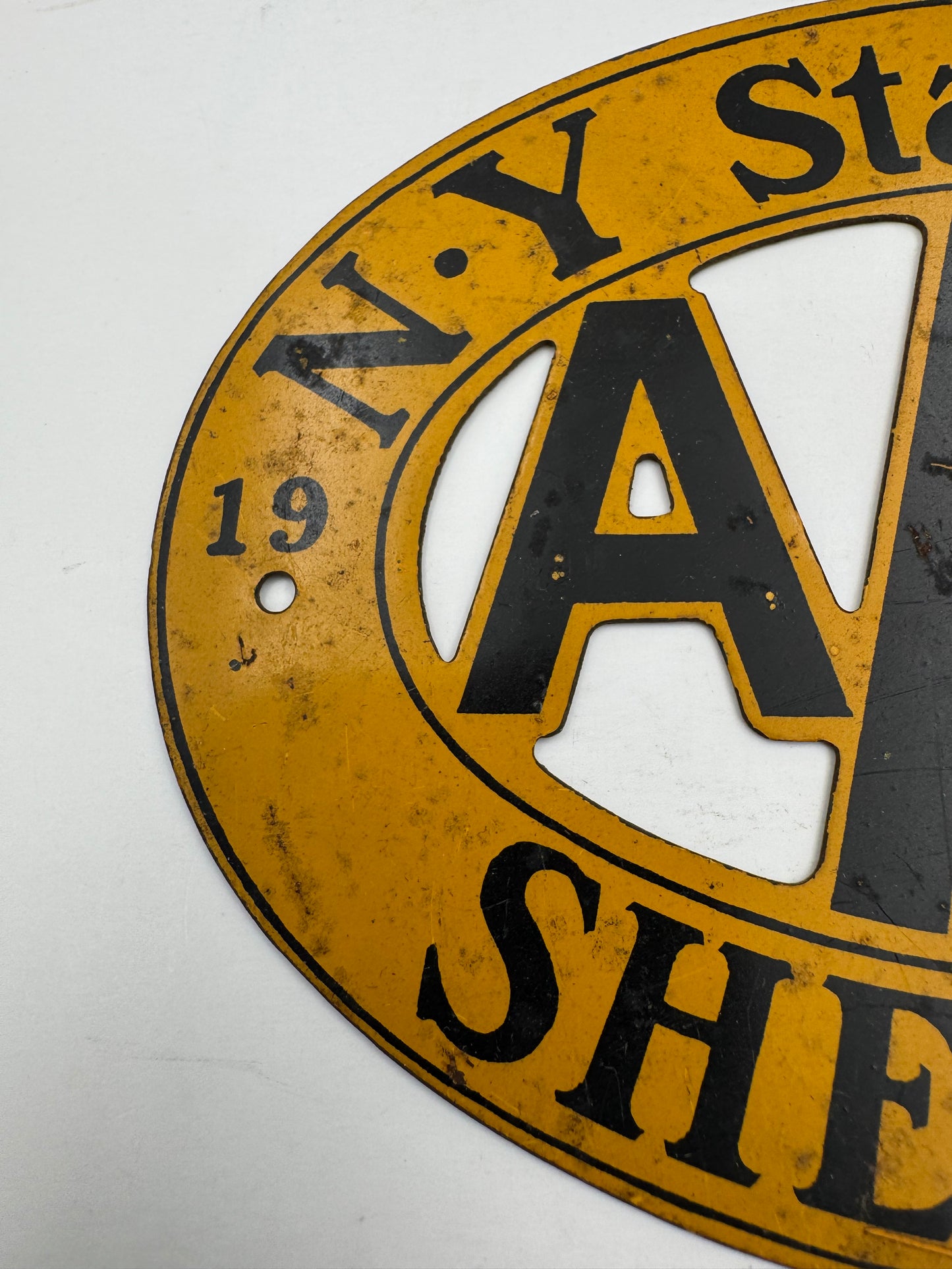 Vintage License Plate Topper Sherrill NY 1929