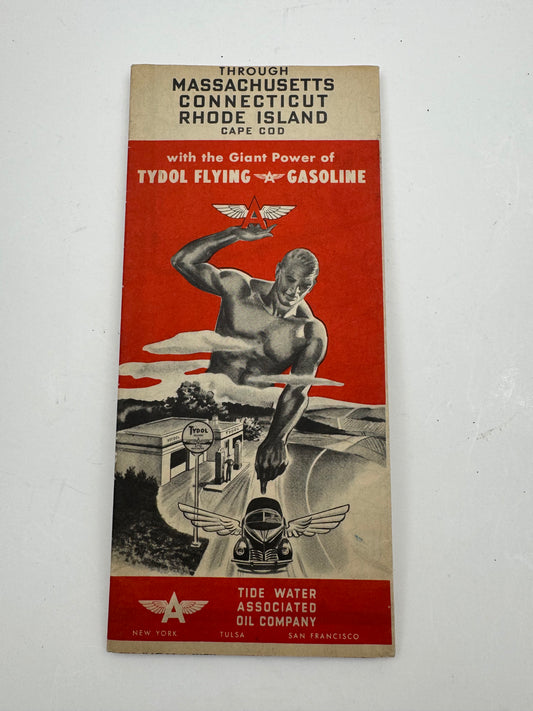 Vintage Roadmap Veedol Tydol 1940 Cape Cod NOS