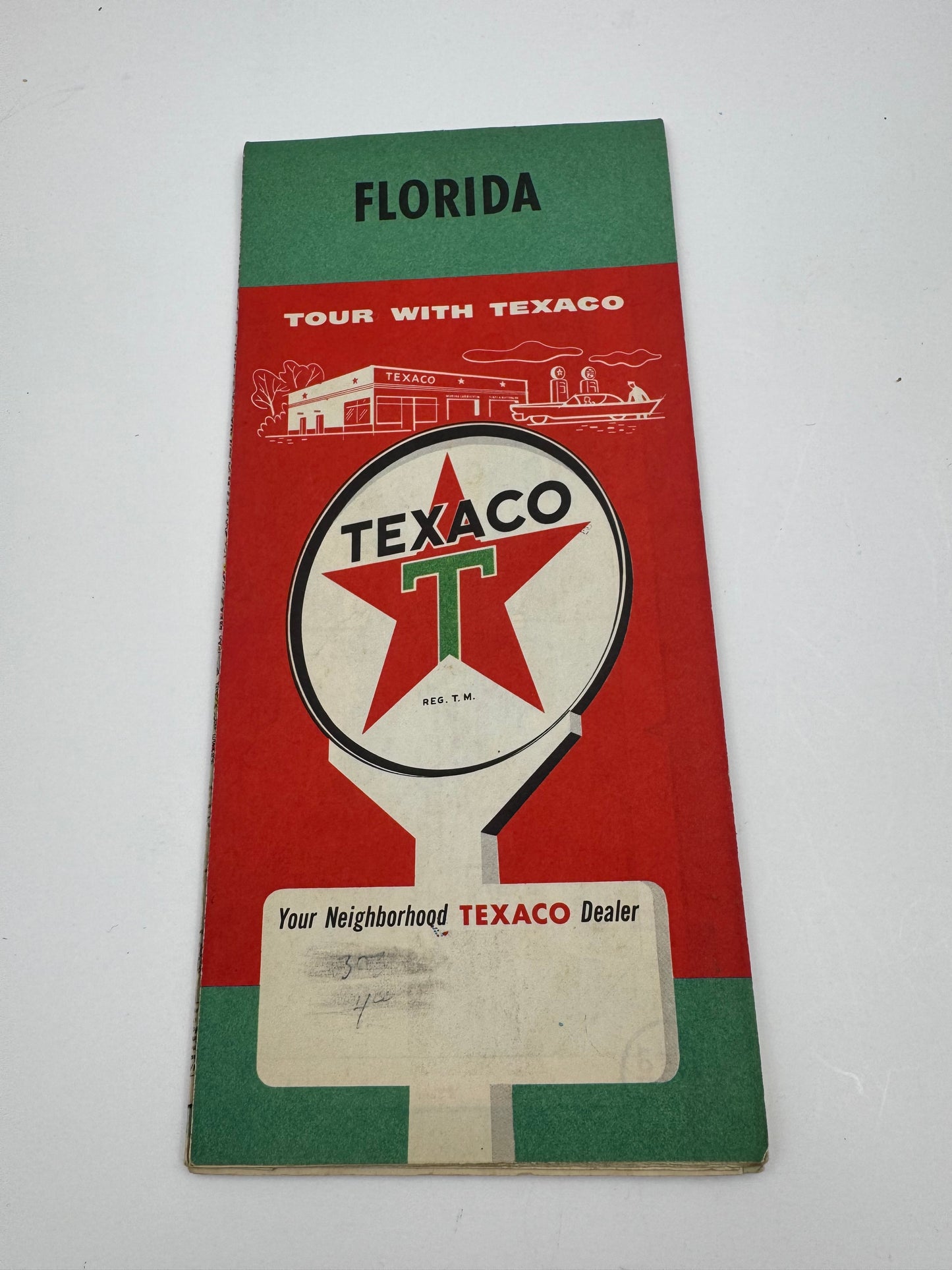 Vintage Texaco Roadmap Florida 1940s