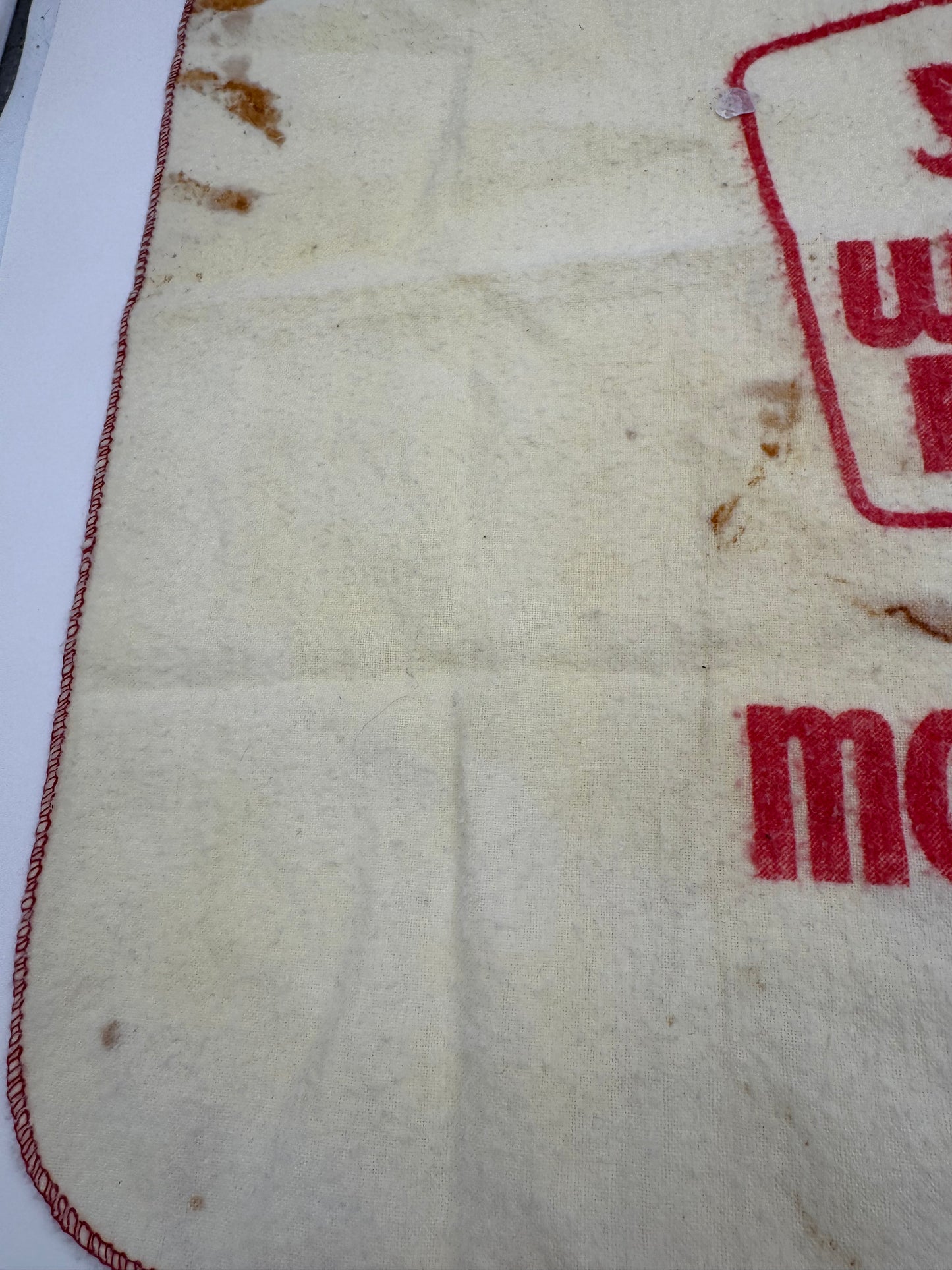 Vintage White Rose Gas Attendants Cloth