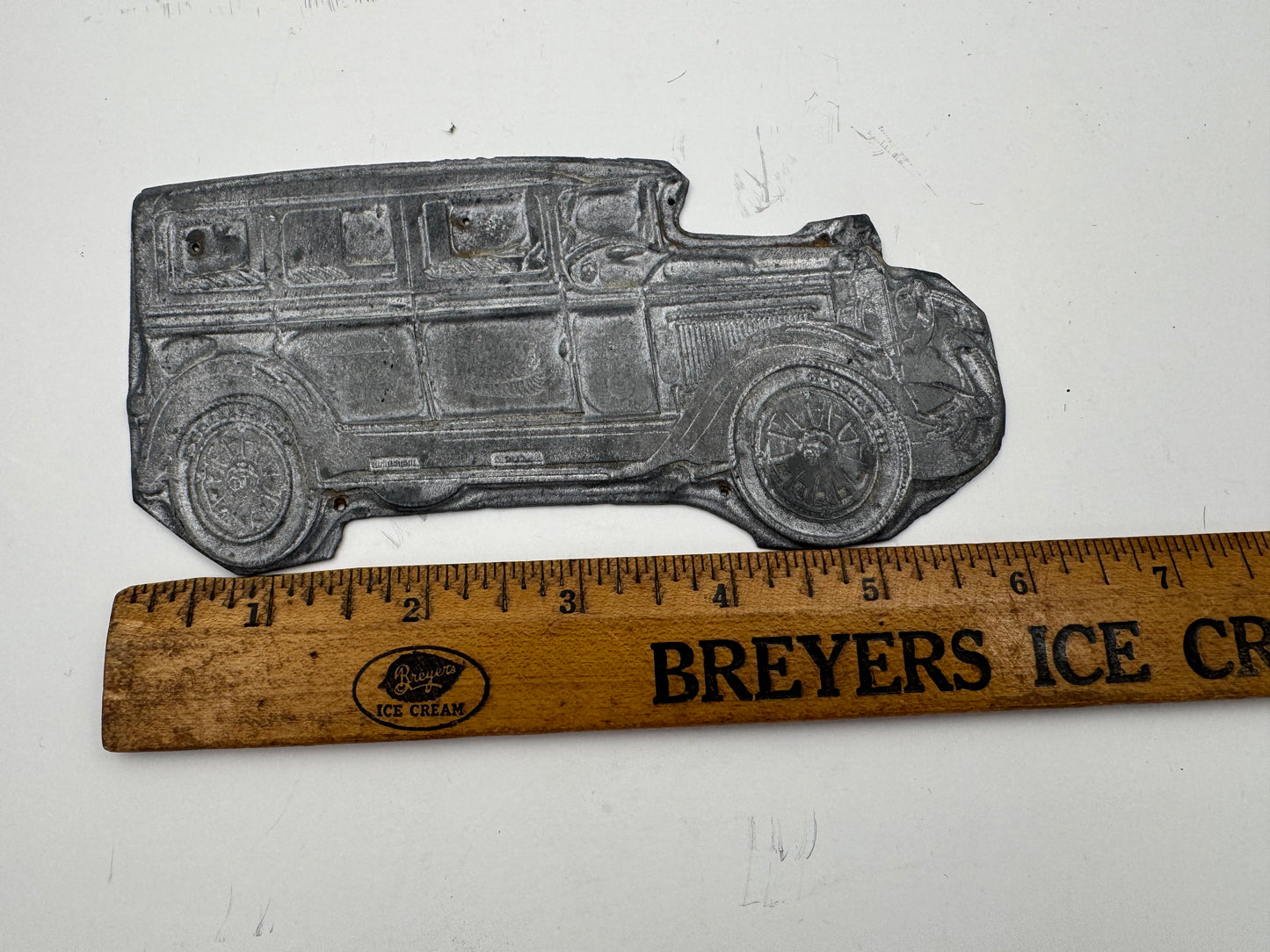 Vintage Automobile Print Block 1930s Right Facing