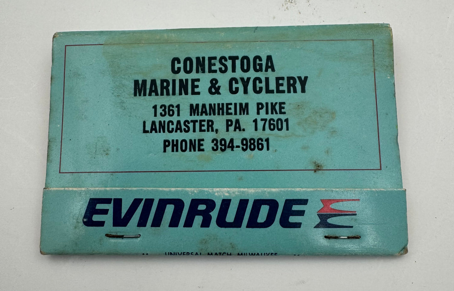 Vintage Evinrude Boats Matchbook Full Unstruck