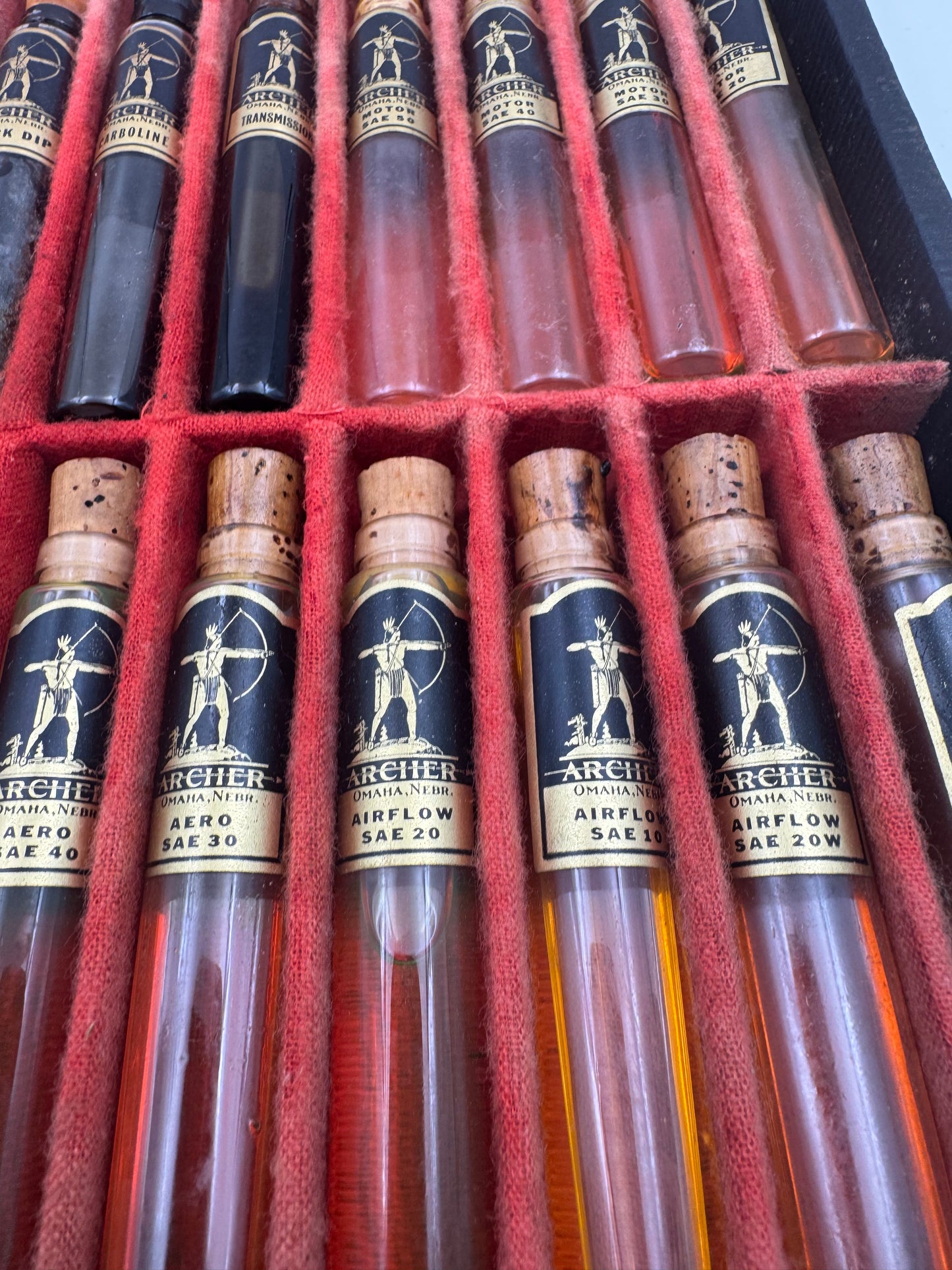 Vintage Salesman Sample Archer Lubricants Set Complete