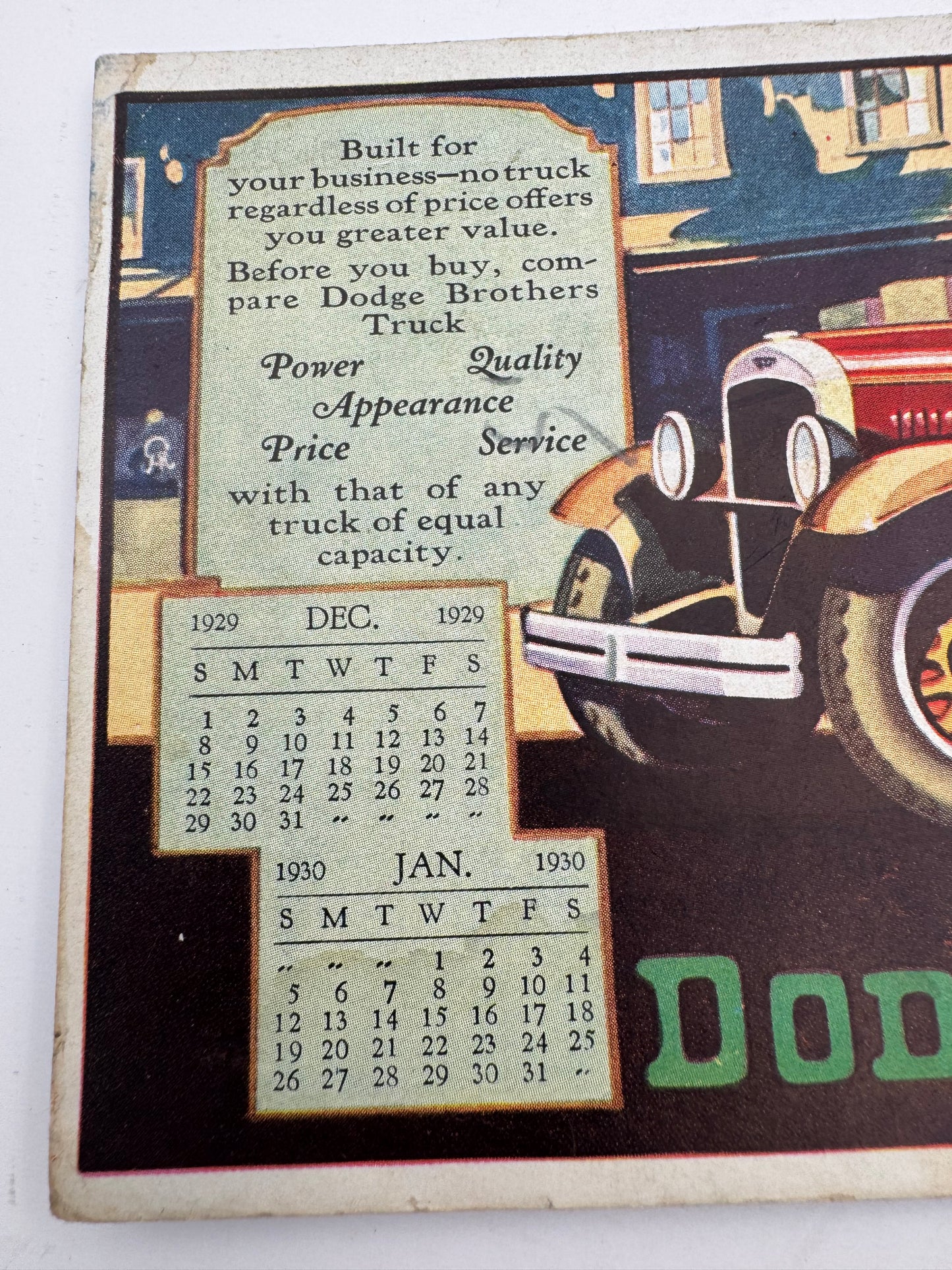 Vintage Dodge Trucks Ink Blotter 1929