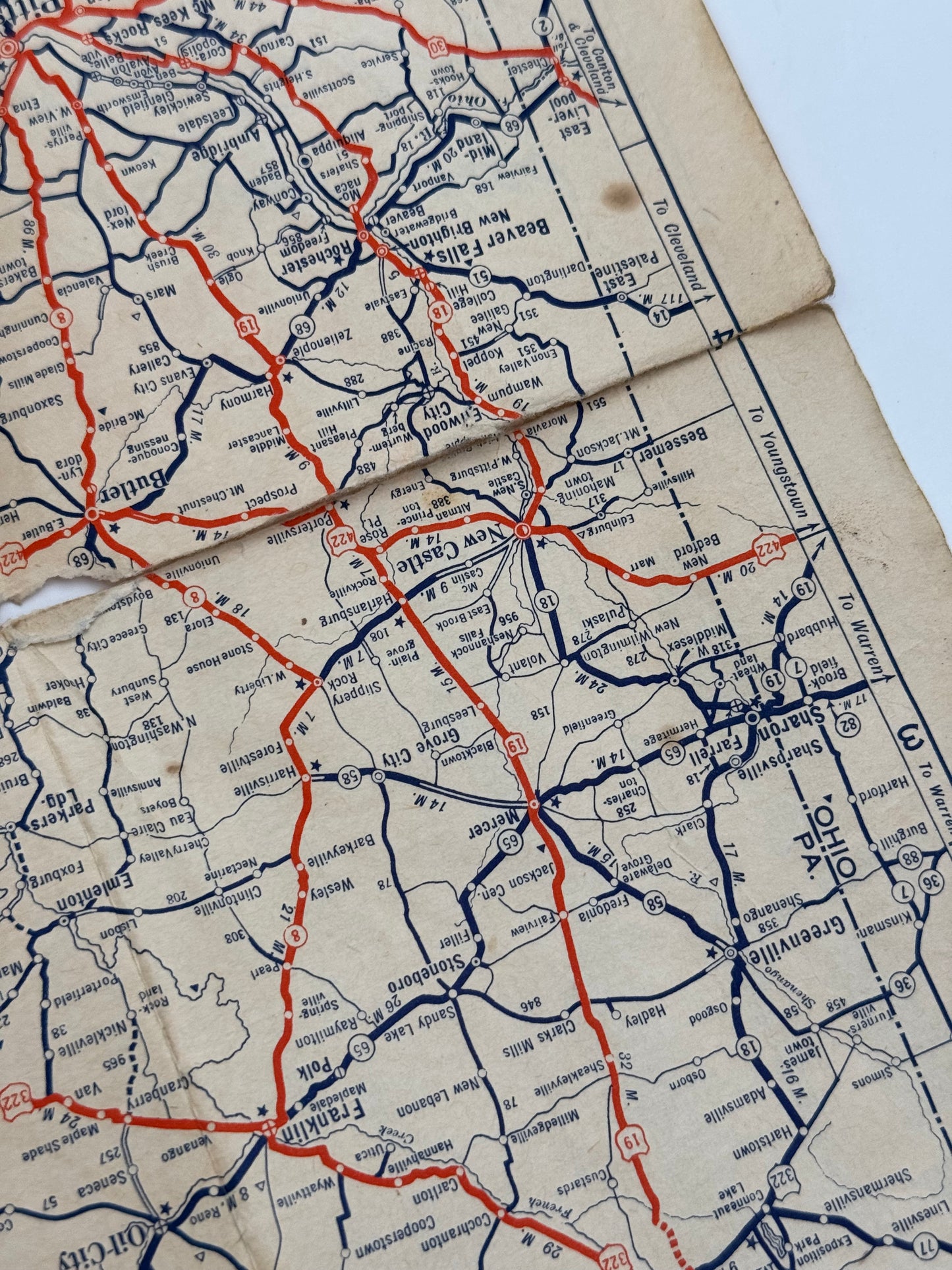 Vintage Standard Oil Road Map Pennsylvania 1931