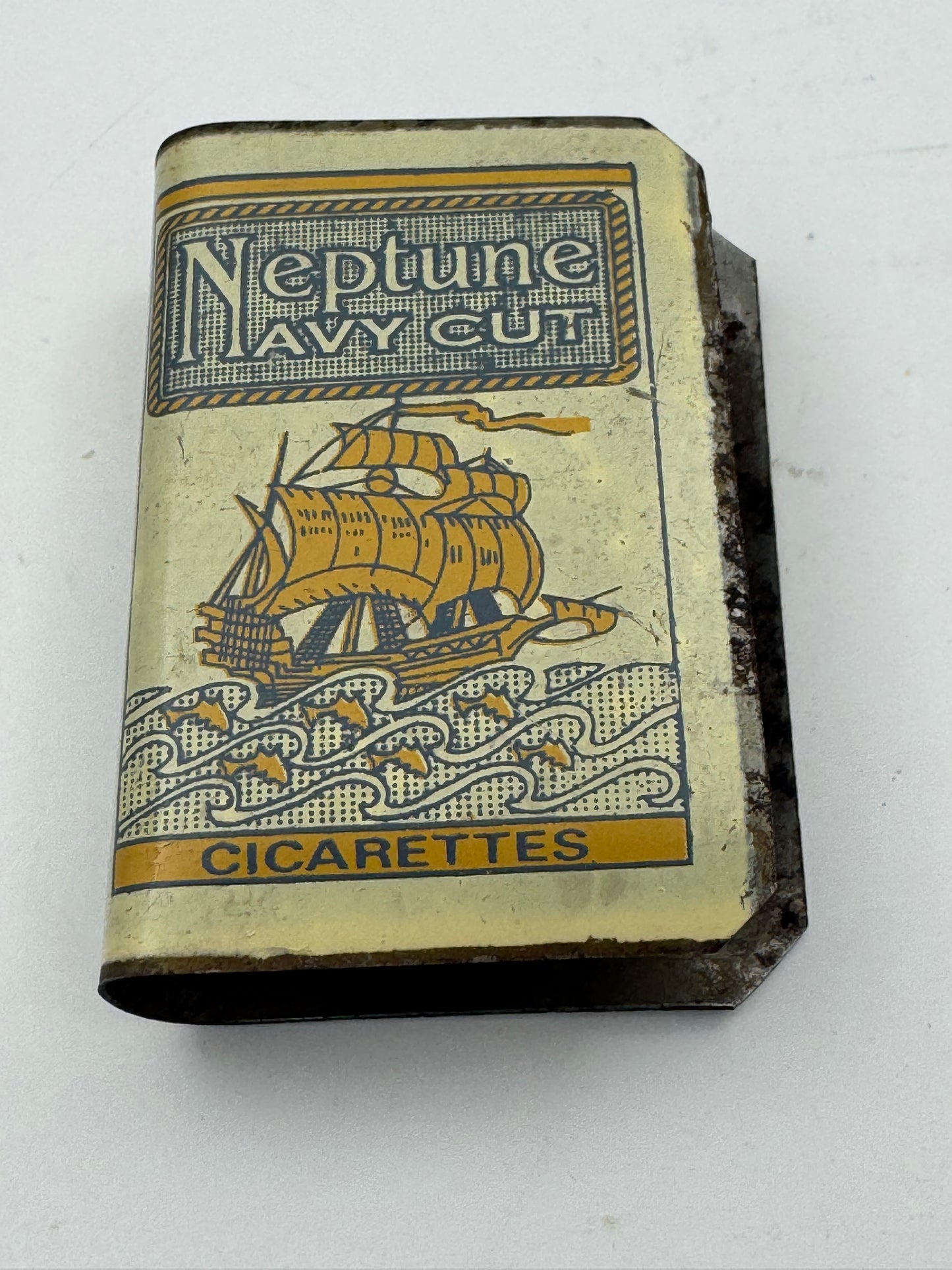 Vintage Neptune Navy Cut Match Box Safe