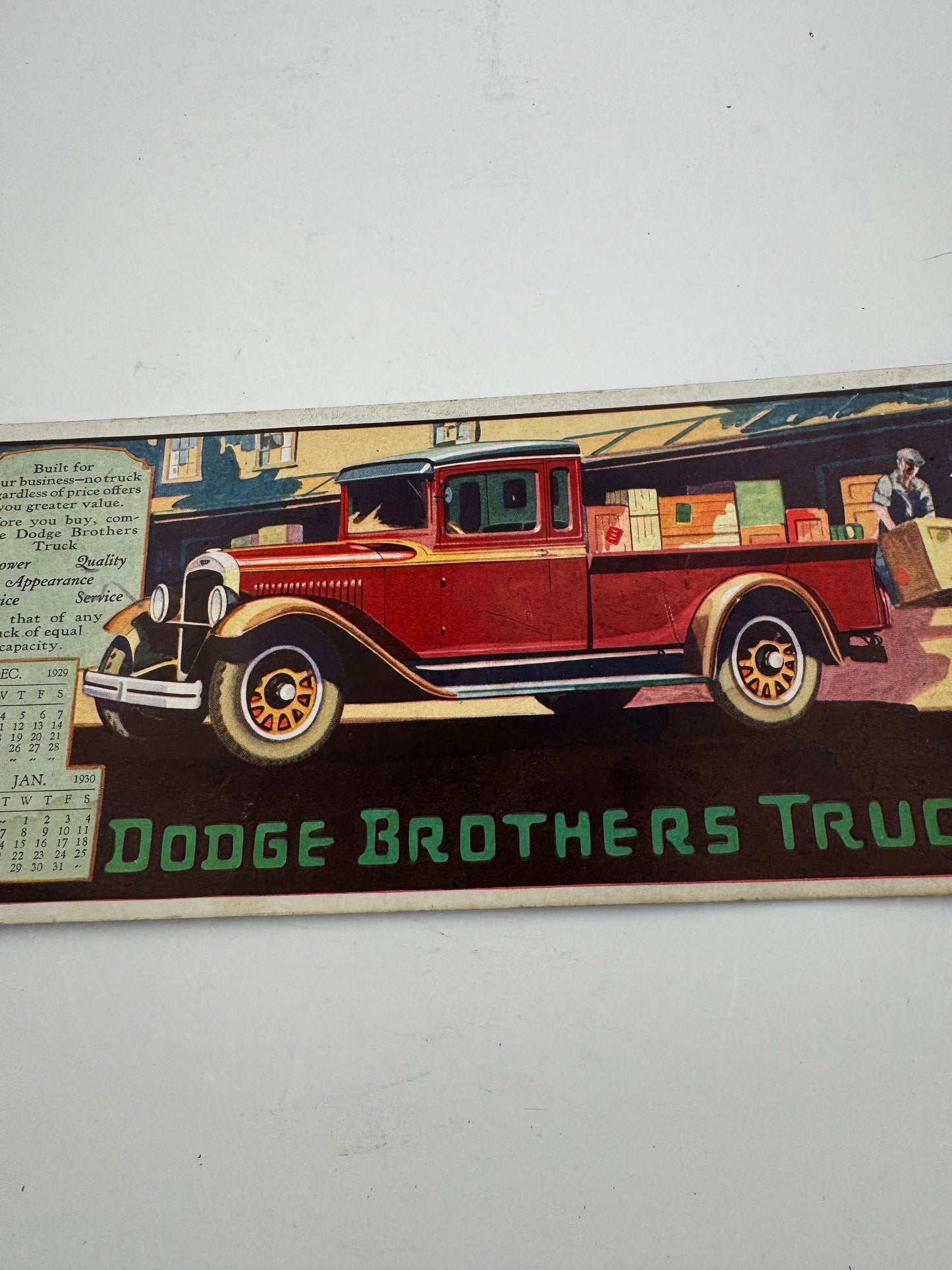 Vintage Dodge Trucks Ink Blotter 1929