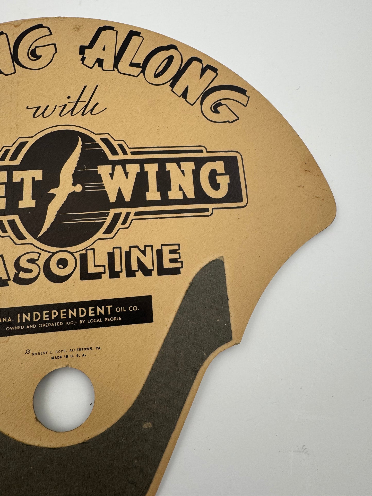 Vintage Fleet Wing Advertising Fan 1930s
