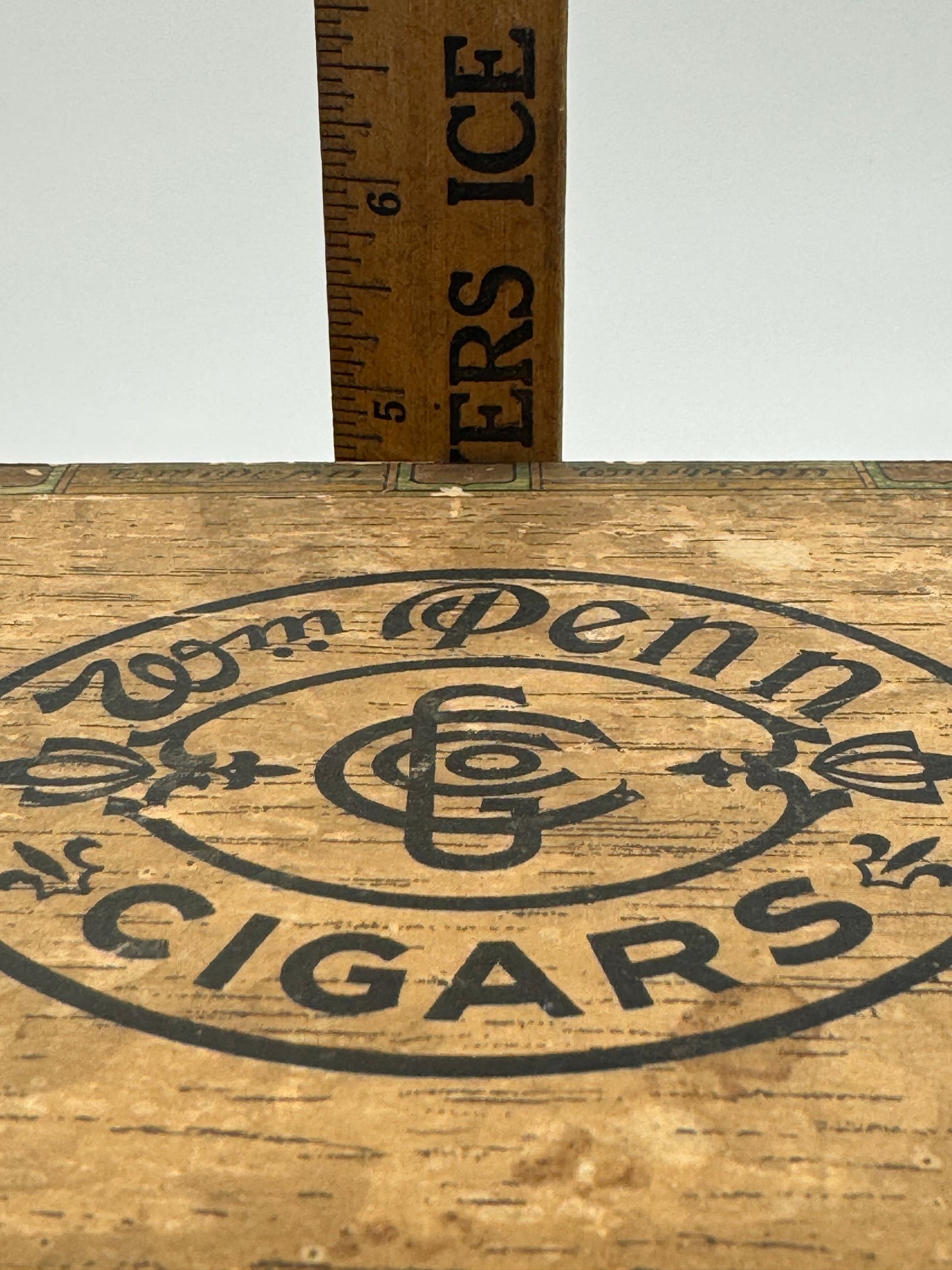Vintage William Penn Cigar Box Writing On Sides