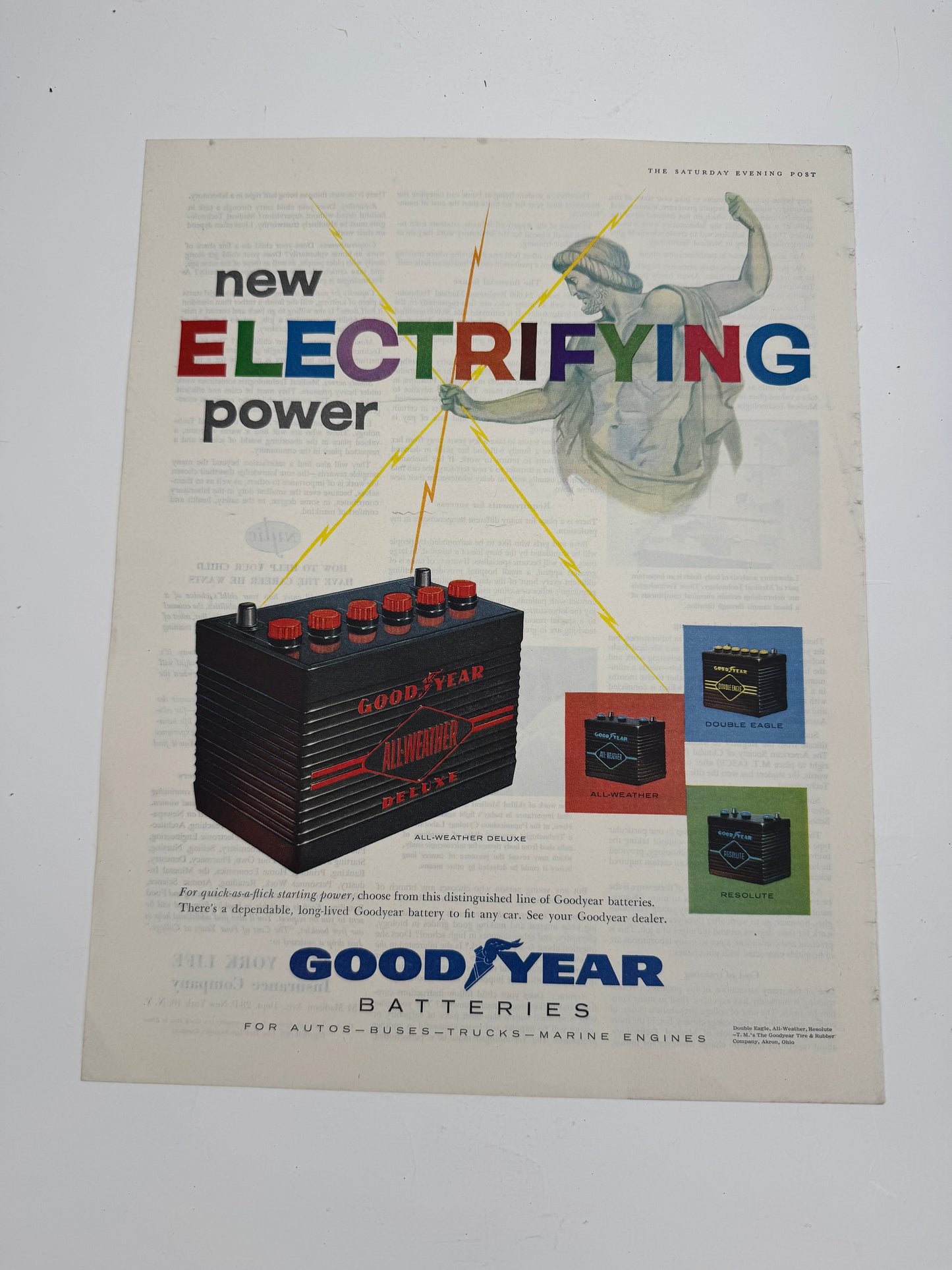 Vintage Goodyear Batteries Ad