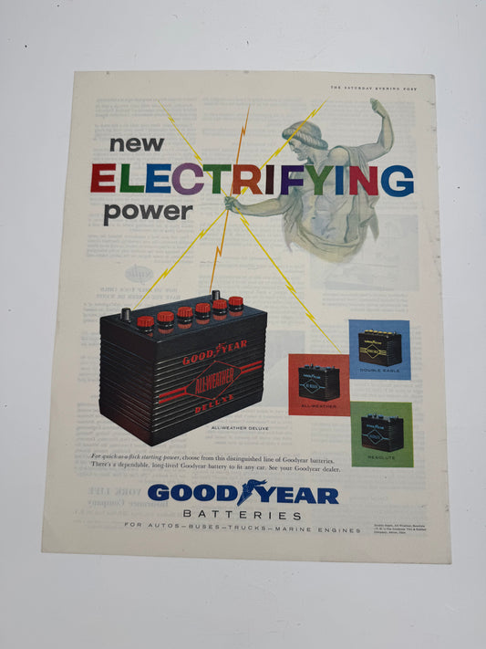 Vintage Goodyear Batteries Ad