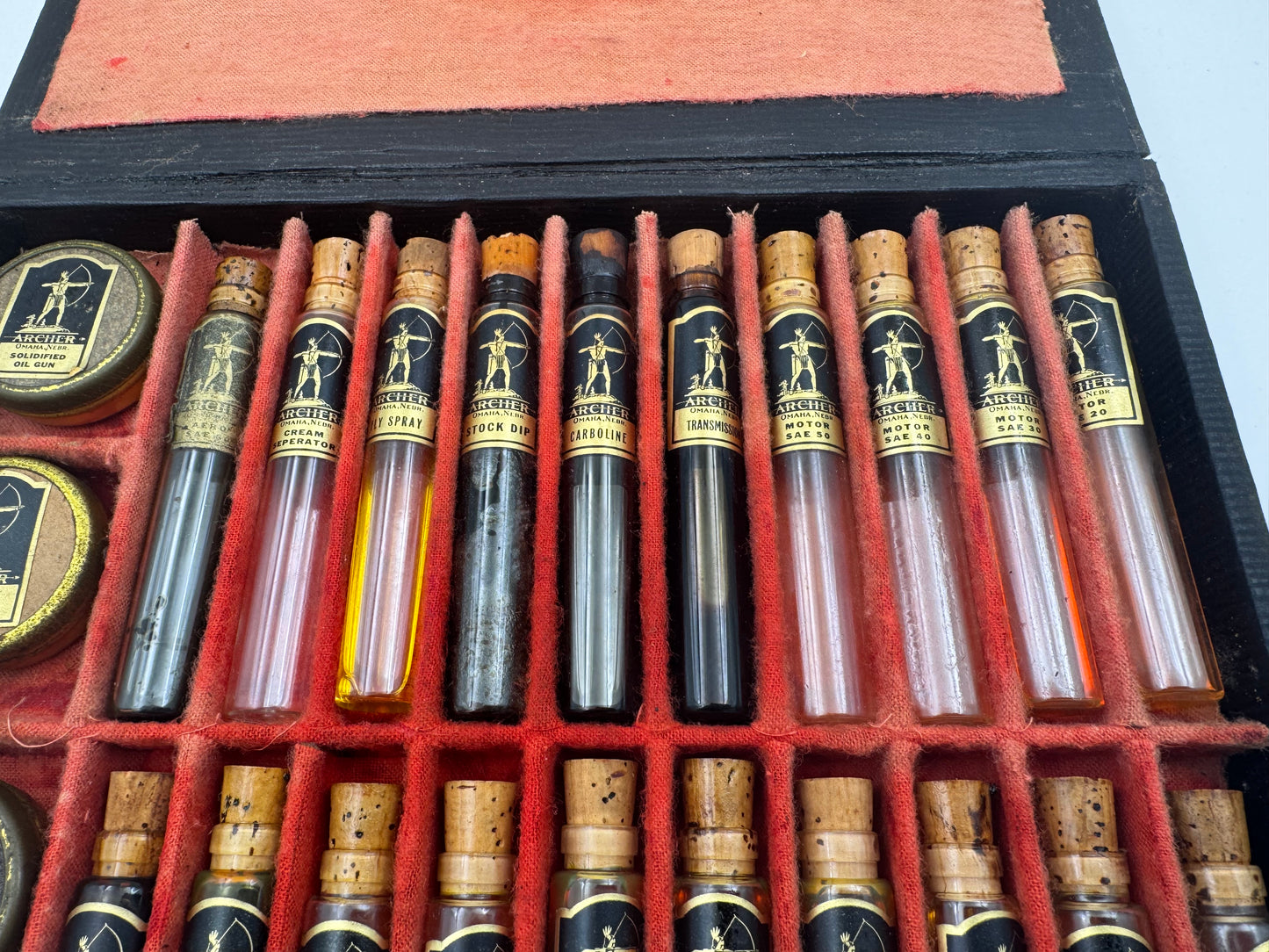 Vintage Salesman Sample Archer Lubricants Set Complete