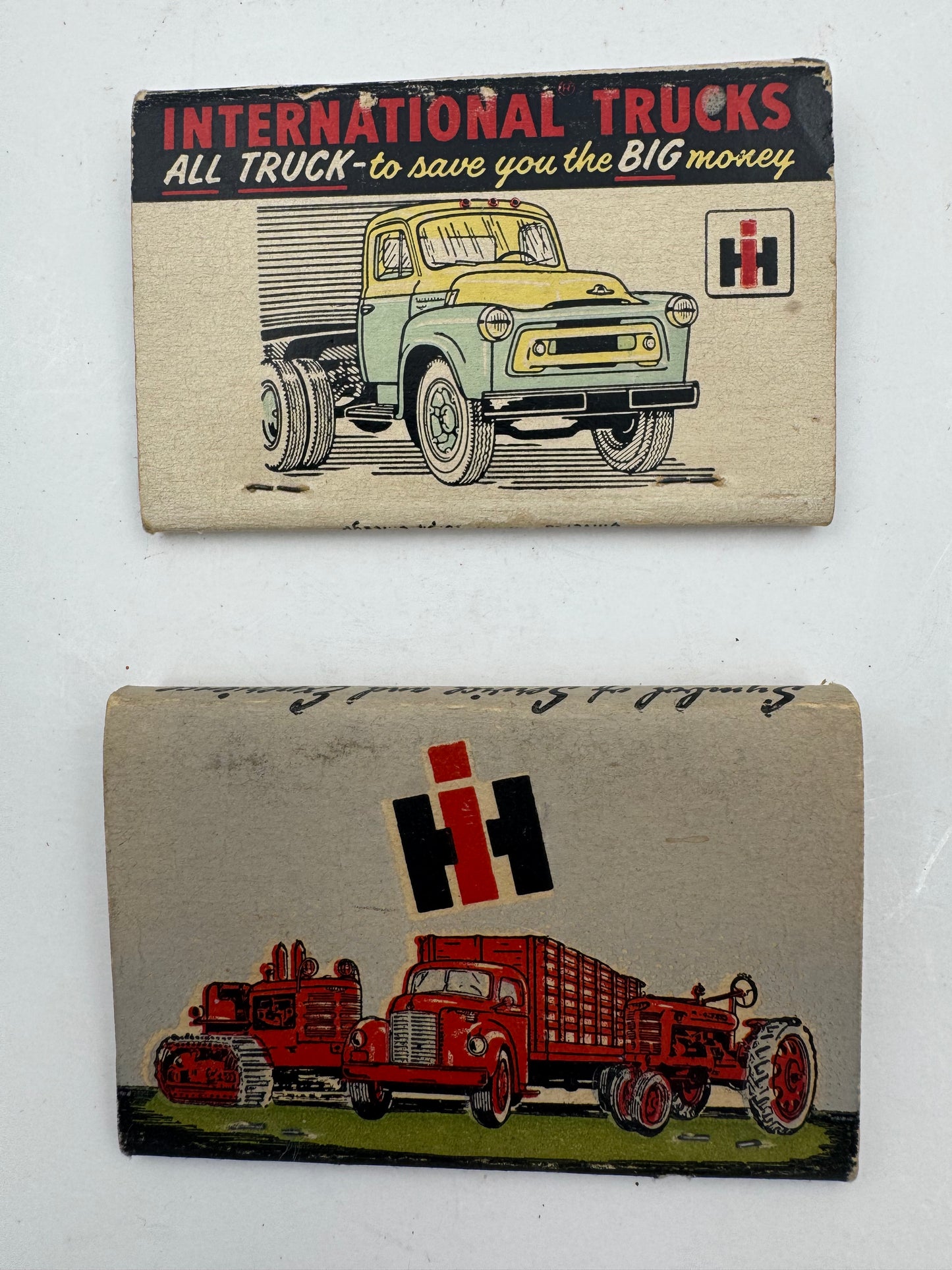 Vintage International Harvester Matchbooks Set Of Two (2) Full