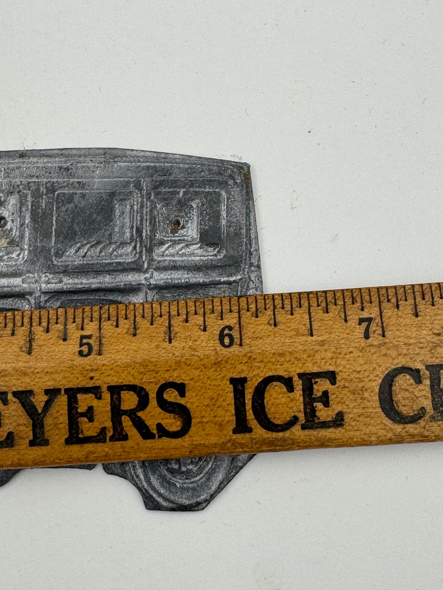 Vintage Automobile Print Block 1930s Left Facing Large