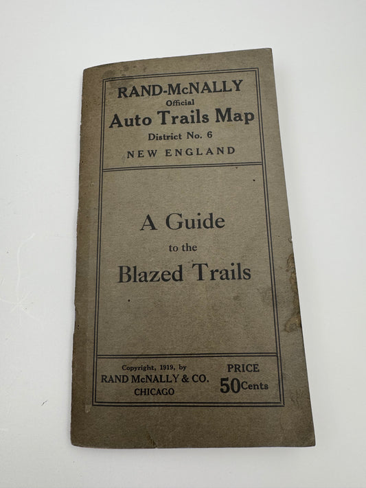 Vintage Road Map Guide To Blazed Trail