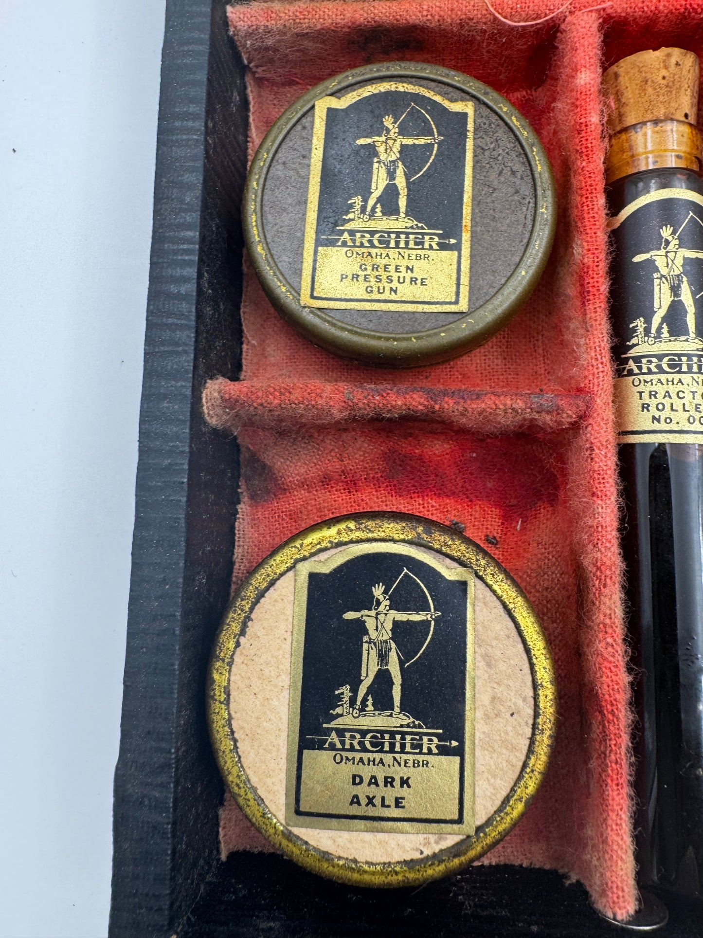 Vintage Salesman Sample Archer Lubricants Set Complete